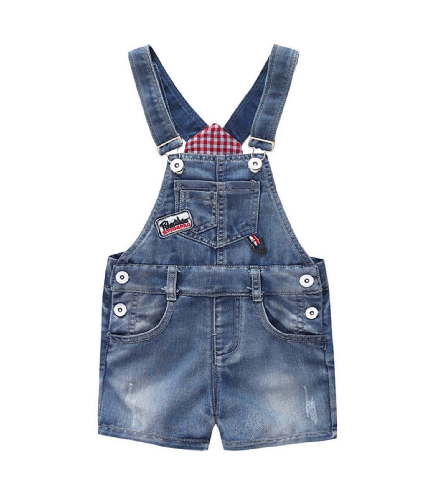 KIDSCOOL SPACE Little Girl Big Ripped Denim Shortalls 2-3 Years Blue-1922 - Buy Online on GoSupps.com