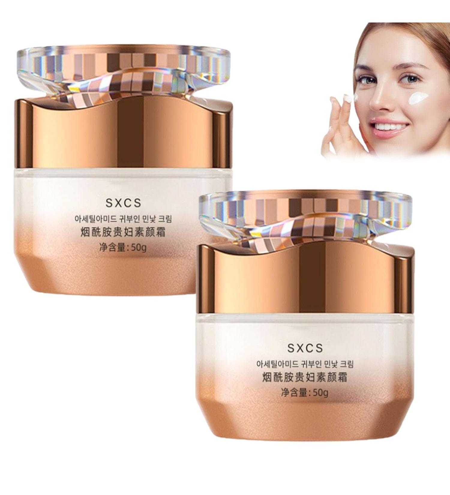 SXCS Nicotinamide Lady Plain Face Cream Multifunctional Smooth Moisturizing Makeup Cream Nicotinamide Vitamin C Plain Face Cream for Moisturizing Brightening (2 Pieces) - Buy Online on GoSupps.com