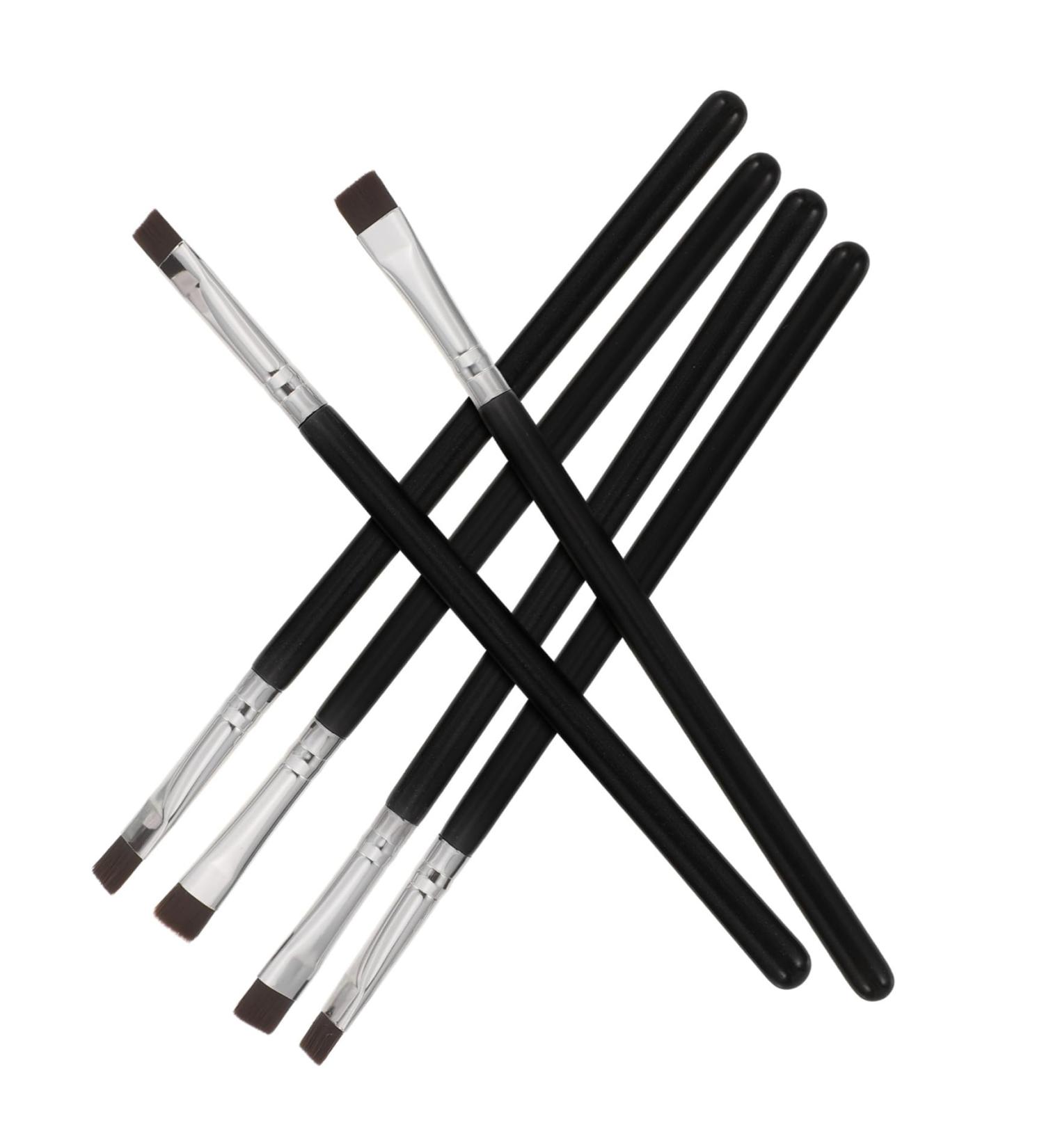 Baluue 6pcs Flat Eyebrow Brush Eyeliner Brush Eye Makeup Brush Eyebrow Makeup Brush Black Artificial Fiber - Buy Online on GoSupps.com