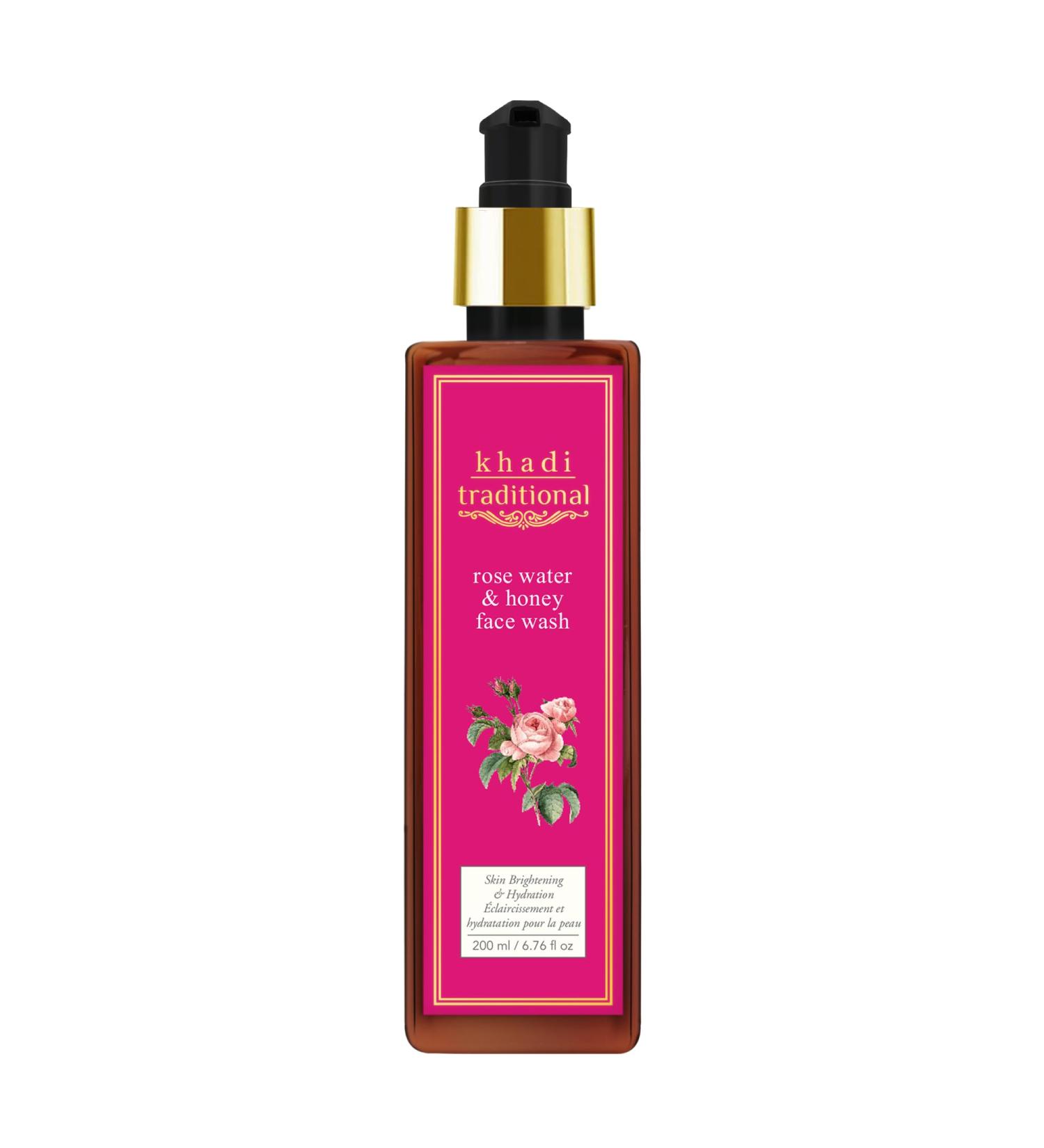 Khadi Traditional Rosewater and Honey Face Wash - Buy Online on GoSupps.com