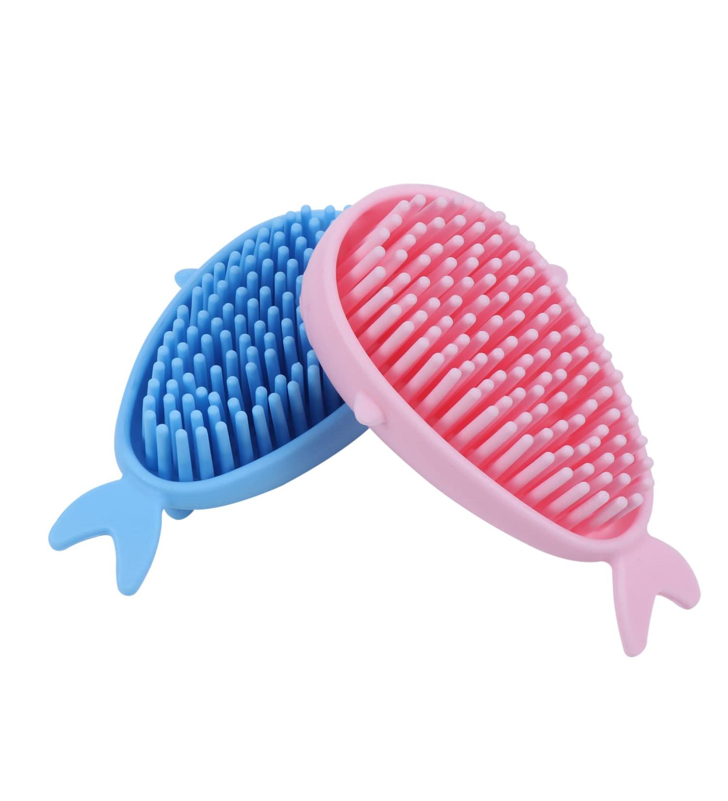 Silicone Scrubber Shower Brush Set for Kids and Adults - Gentle Scalp and Body Cleansing Tool for Babies, Infants, and Hairdressing - Perfect Gift for Newborns - KOMBIUDA - Buy Online on GoSupps.com