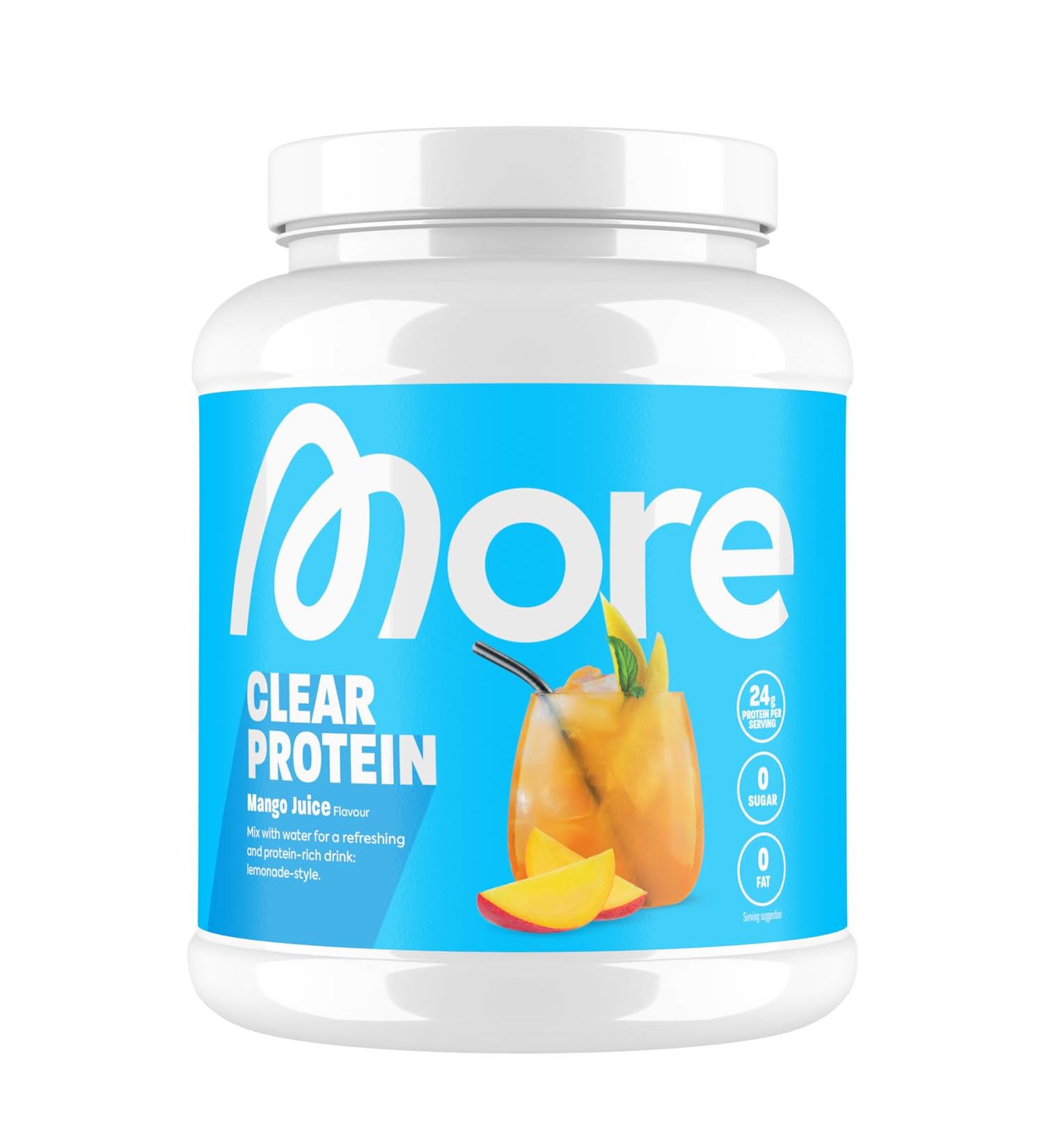 More Clear Protein Mango Juice 600g - Premium Whey Isolate Protein Drink | Tested Quality | Made in Germany - Buy Online on GoSupps.com