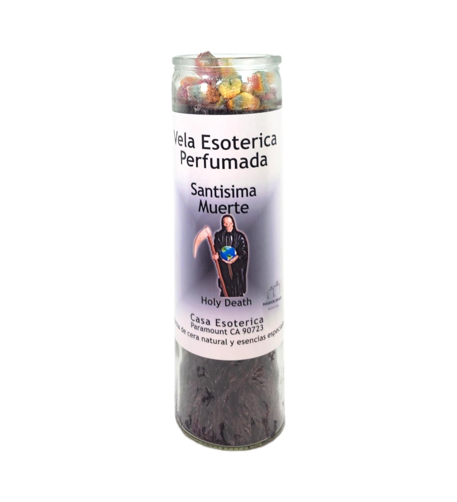 Buy HOLY Death-Palm Wax Spell Candle - Black | Vela CASA ESOTERICA PERFUMADA (SANTISIMA Muerte) - International Shipping Available - Buy Online on GoSupps.com