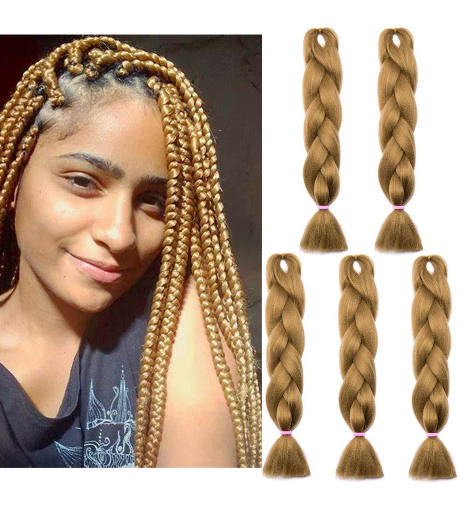 SEGO 5 Packs Crochet Braids - 24 Inch Afro Synthetic Hair in Honey Blonde | Durable & Stylish Hair Extensions - Buy Online on GoSupps.com