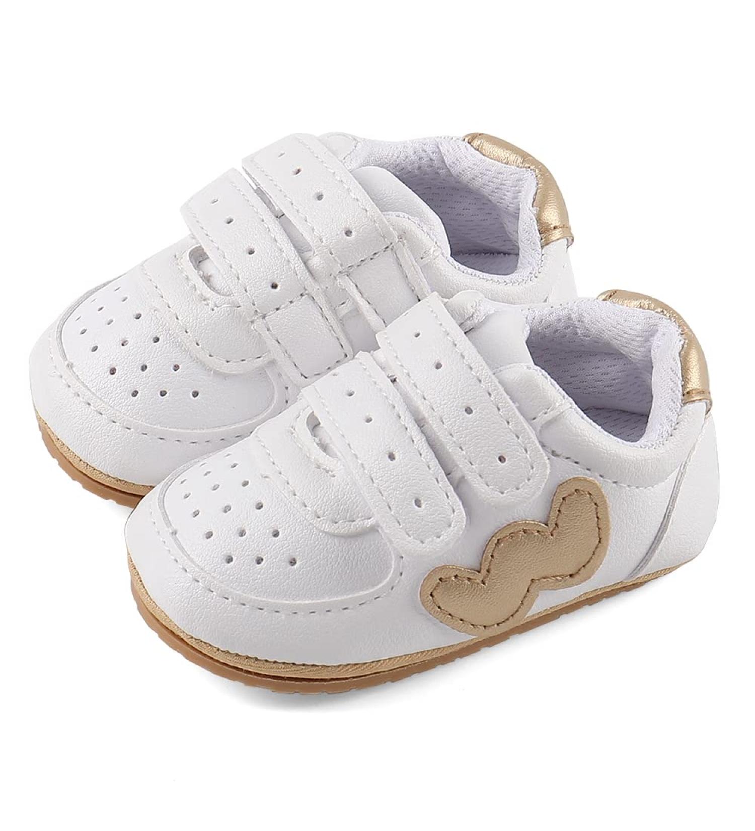 Cheerful Mario Baby First Walking Shoes | Soft PU Leather | Anti-Slip Sole | 12-18 Months | Gold - Buy Online on GoSupps.com
