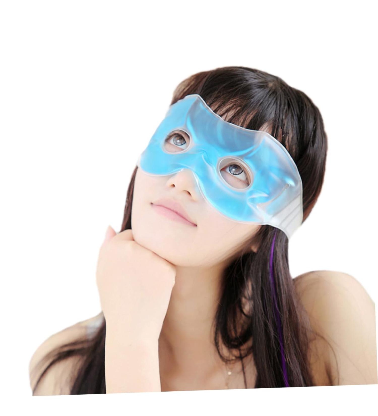 Healvian Ice Eye Mask Gel Relaxing Blinder Cooling Plaster Cold Cooling Ice Eye Patch Surface Mask Comfortable Mask Blue - Buy Online on GoSupps.com