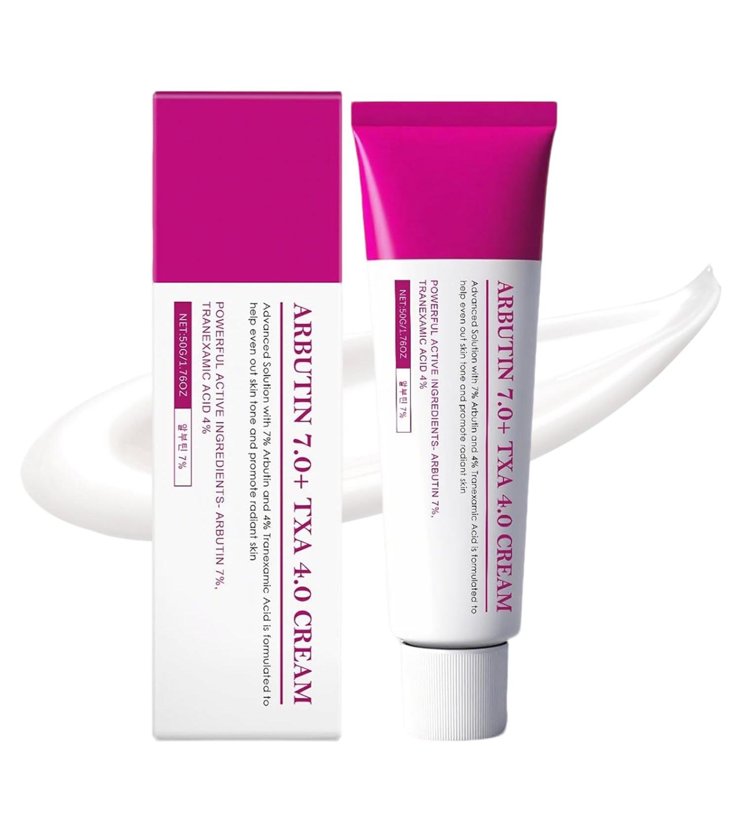 Arbutin 7% + Tranexamic Acid 4% Cream Face Cream for Dark Spots Freckle Blemishes Pigmentation Skin Care for Hyperpigmentation Treatment Suitable for all skin types (50G/1.76OZ) (1PC) - Buy Online on GoSupps.com