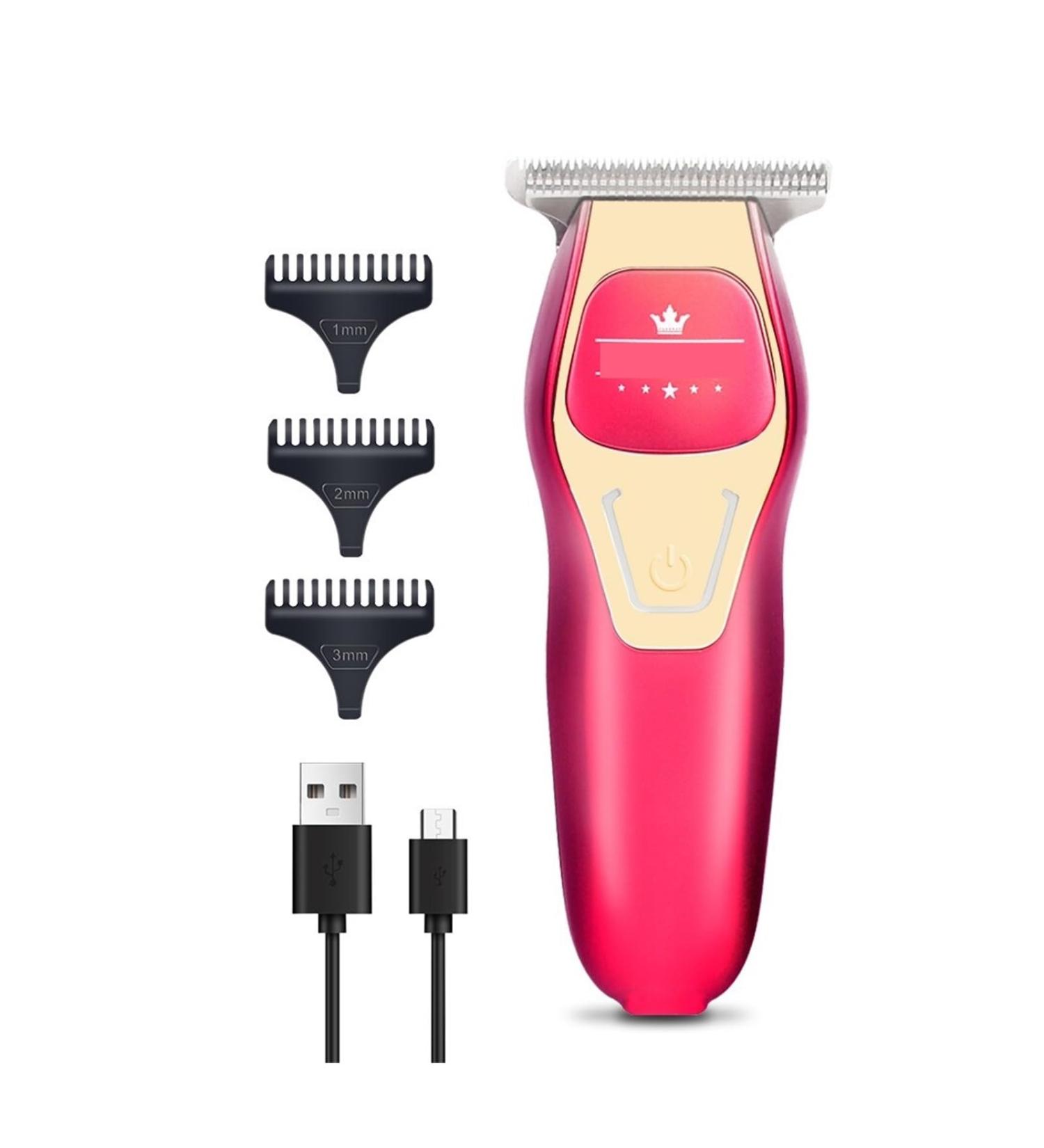 Mini Portable Electric Hair Clipper - Razors Hair Trimmer for Bald Head & Barber Haircuts - Fashion Red - Buy Online on GoSupps.com