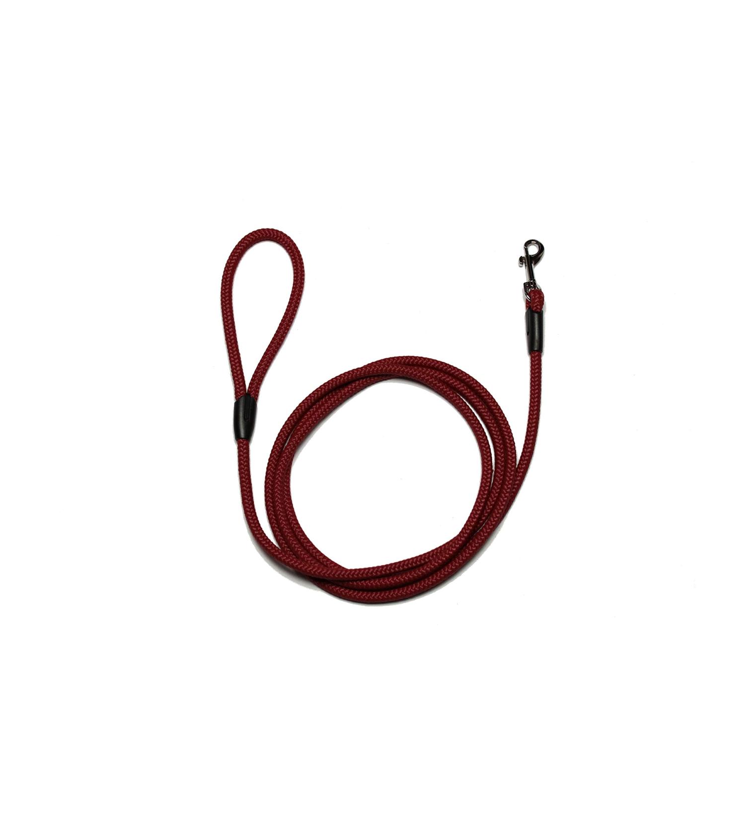 Leash - rope leash with hand loop Basic 10mm 27 colours 7 lengths (2.50 m Bordeaux) 2.50 m burgundy
