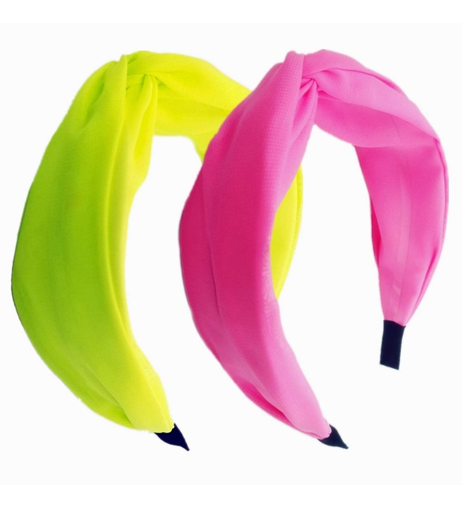 Hodooly 2-Piece Fluorescent Knotted Headbands for Women and Girls - Wide Hair Hoops - Hair Accessories - Buy Online on GoSupps.com