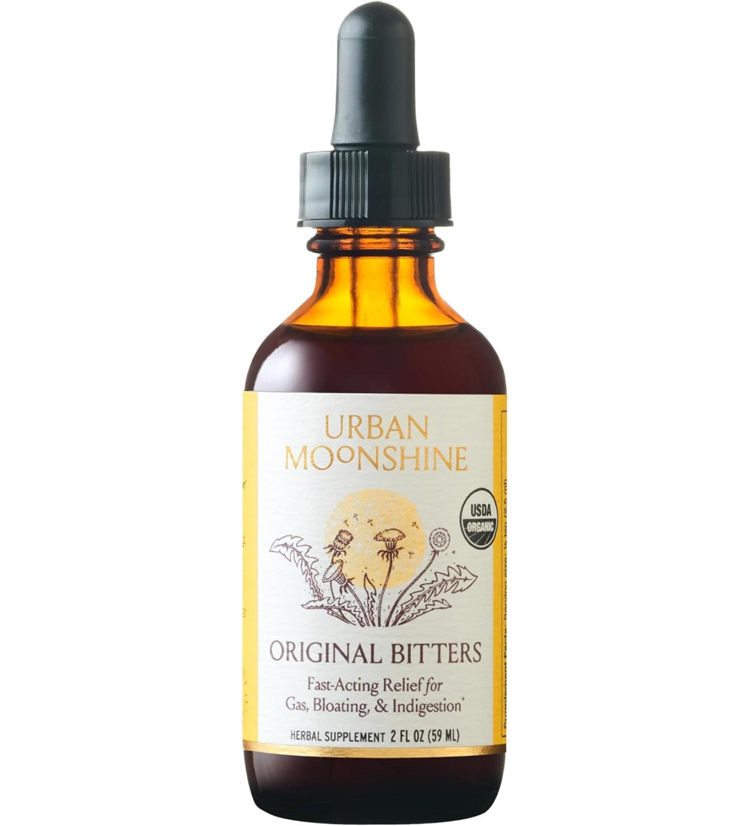 Urban Moonshine Original Digestive Bitters - 2 FL OZ Dropper | Natural Digestive Remedy - Buy Online on GoSupps.com