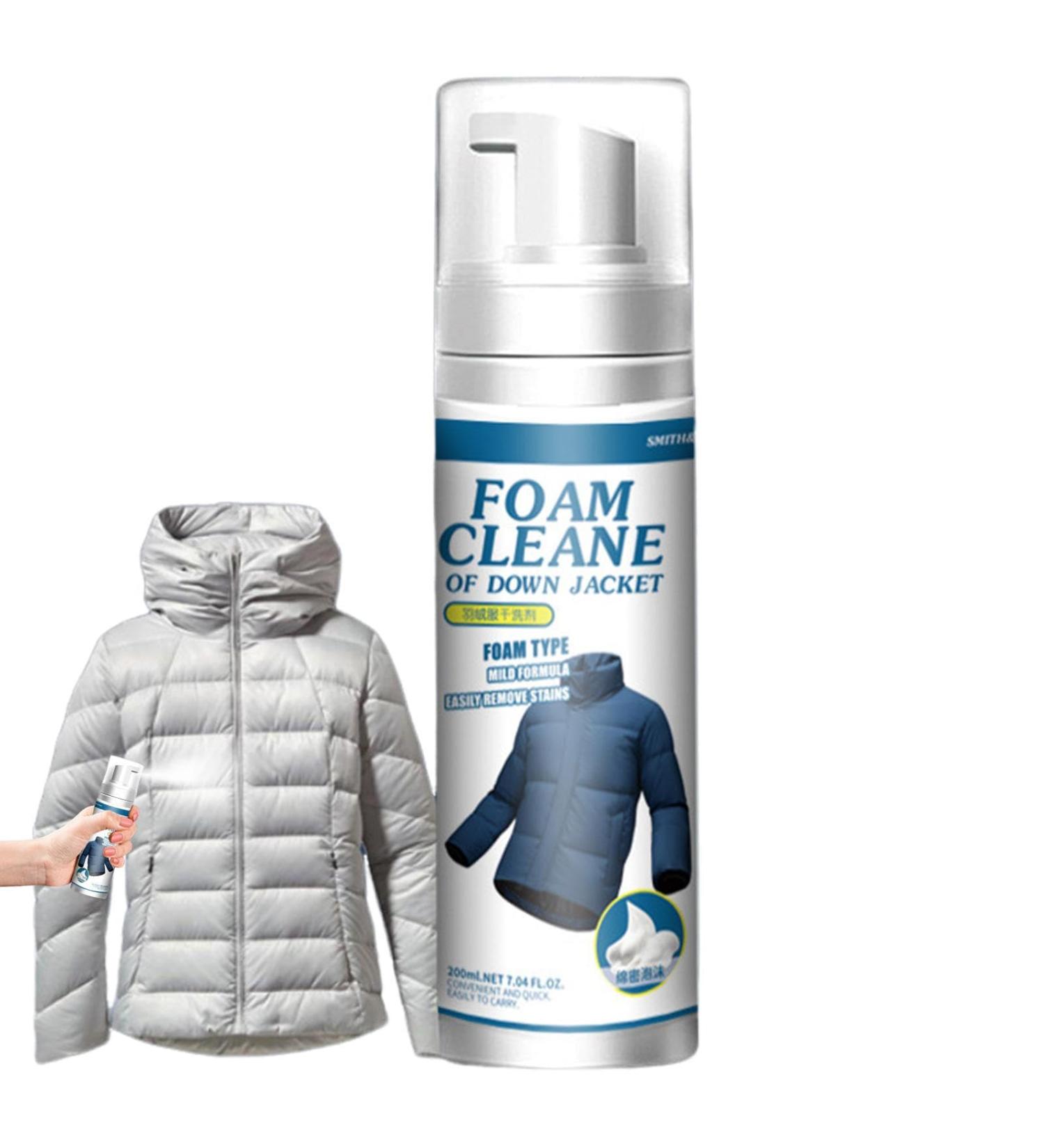 Dry Foam Cleaner Laundry Detergent for Down Jackets - Downwear Detergent Agent Dry Cleaner Oil Stain Remover for Clothes Removes Oil Stains and Juice - Buy Online on GoSupps.com