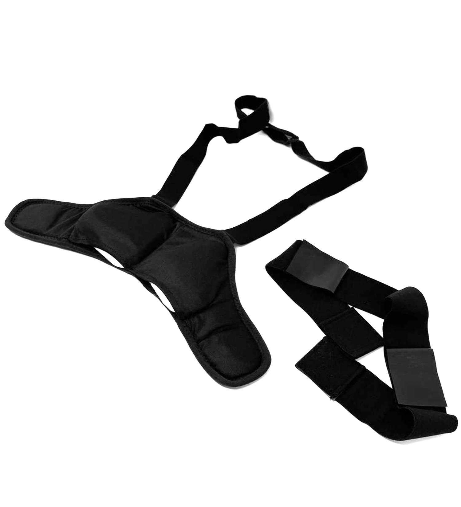 Inguinal Hernia Support Belt - Adjustable Groin Straps - Surgery & Injury Recovery - Abdominal Support Belt for Sports Hernia - Everyday Medical Hernia Guard (Black) - Buy Online on GoSupps.com