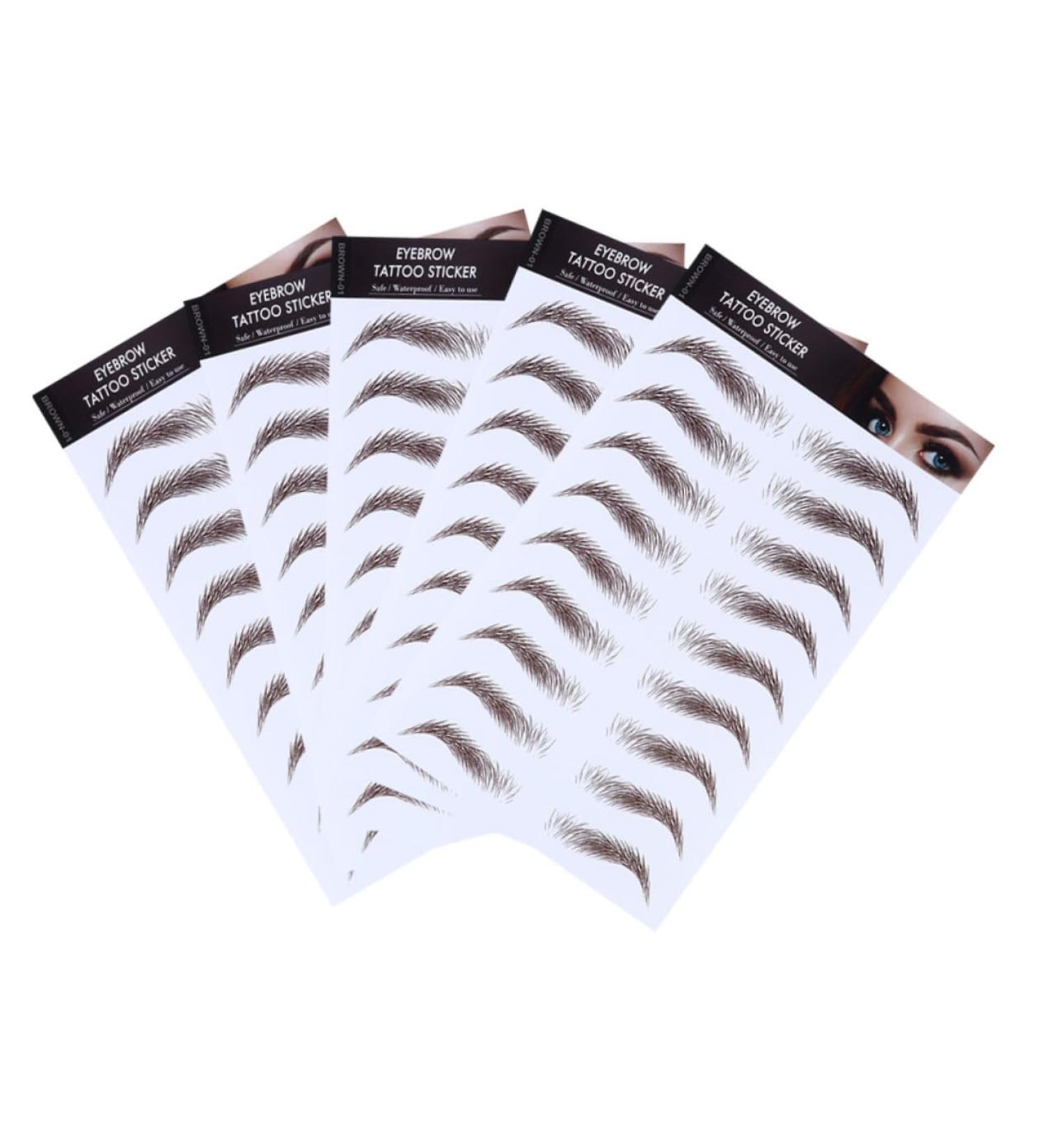 NOLITOY 5pcs Eyebrow Stickers Shaping Brow Shaper Eyebrow Transfer Stickers Miss Eyebrow Trimming Blush 21x15cm Brown - Buy Online on GoSupps.com