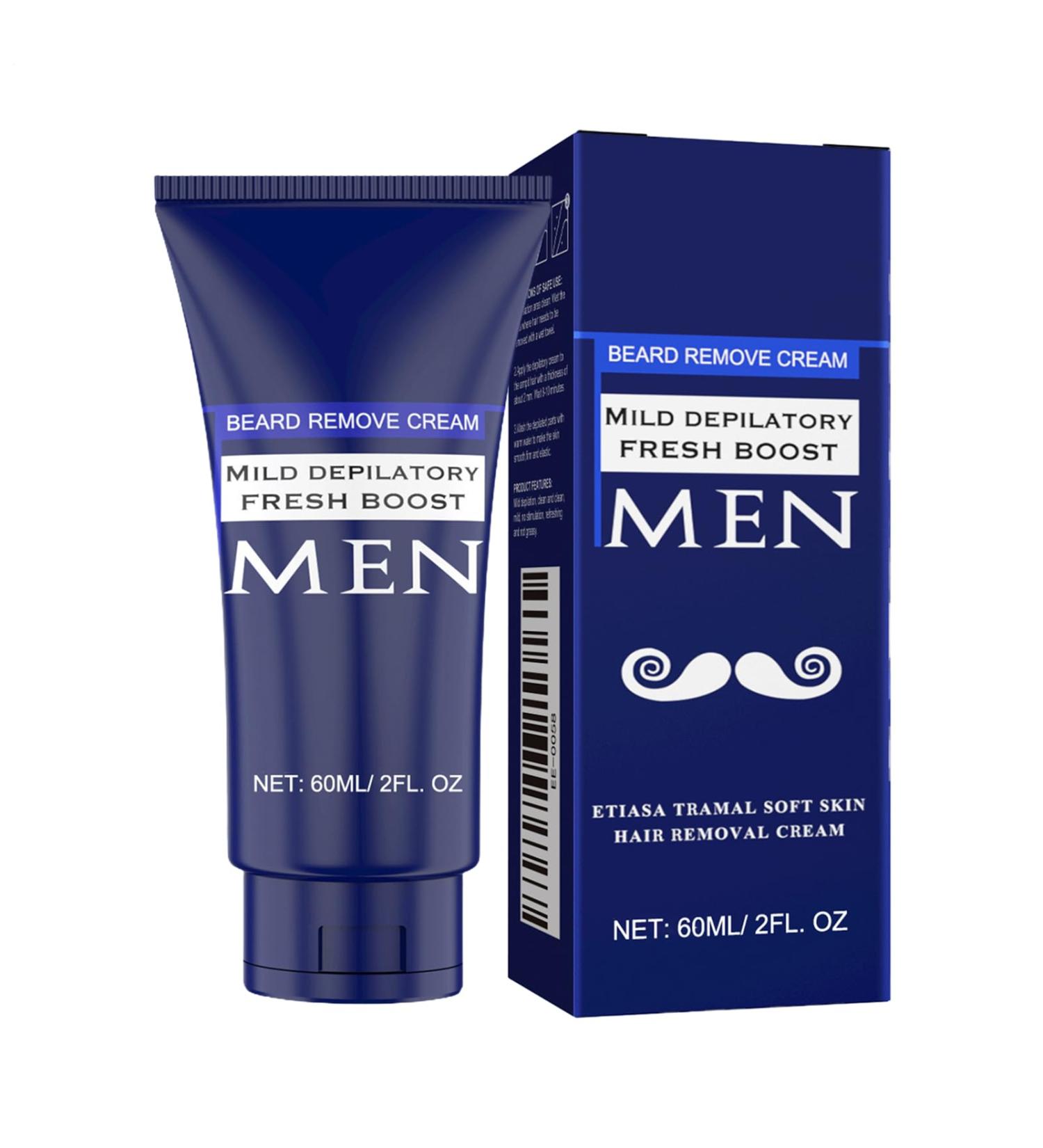 Hair Removal Cream | 60ml No Pain Soothing Depilatory | Safety Cream Skin Types Personal Beauty Face Legs Arms - Buy Online on GoSupps.com