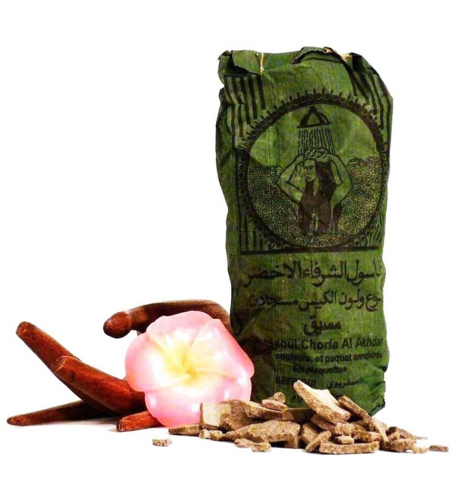 Original Ghassoul Washing Serde - Bio Lavaerde from Morocco for the natural cleaning and care of skin and hair and as a facial mask 500g