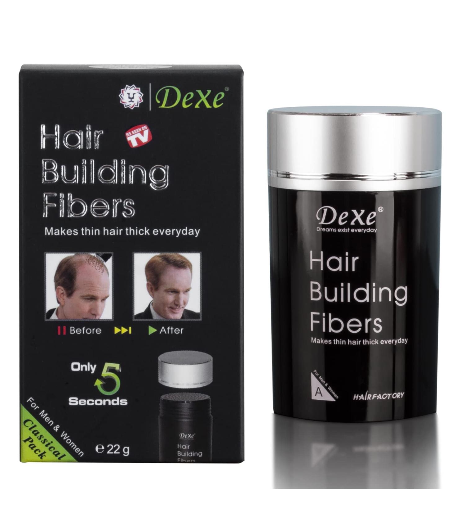 Hair Building Fibers | Medium Brown Color Powder for Thinning Hair - Instantly Thicken Hair for Men & Women - Buy Online on GoSupps.com