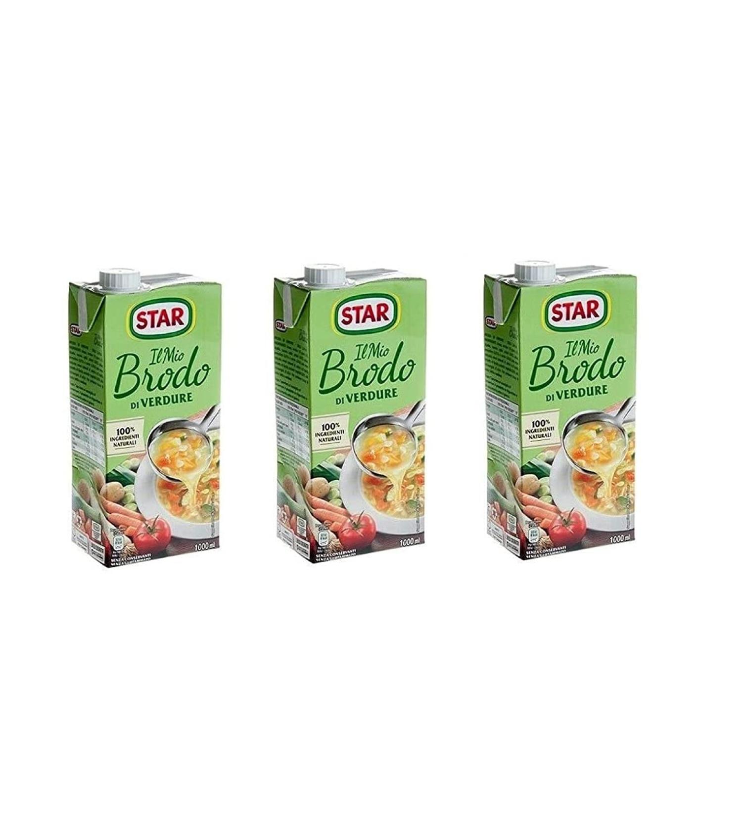 Star Star Brodo Pack of 3 Flavorful Liquid Vegetarian Broths 1L