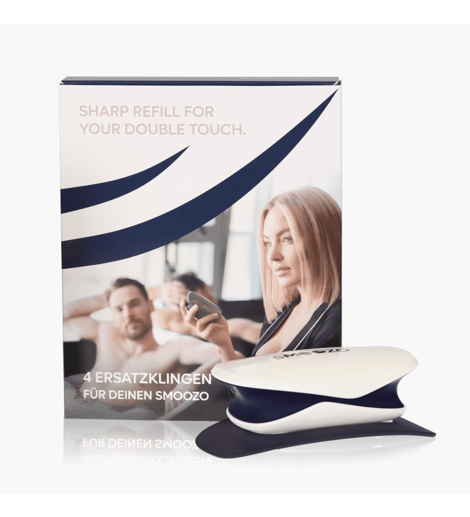 SMOOZO Bundle Body Shaver - Elegant Dark Blue with Design Tray & 4-Pack Replacement Blades (Bu1102) | International Shipping - Buy Online on GoSupps.com