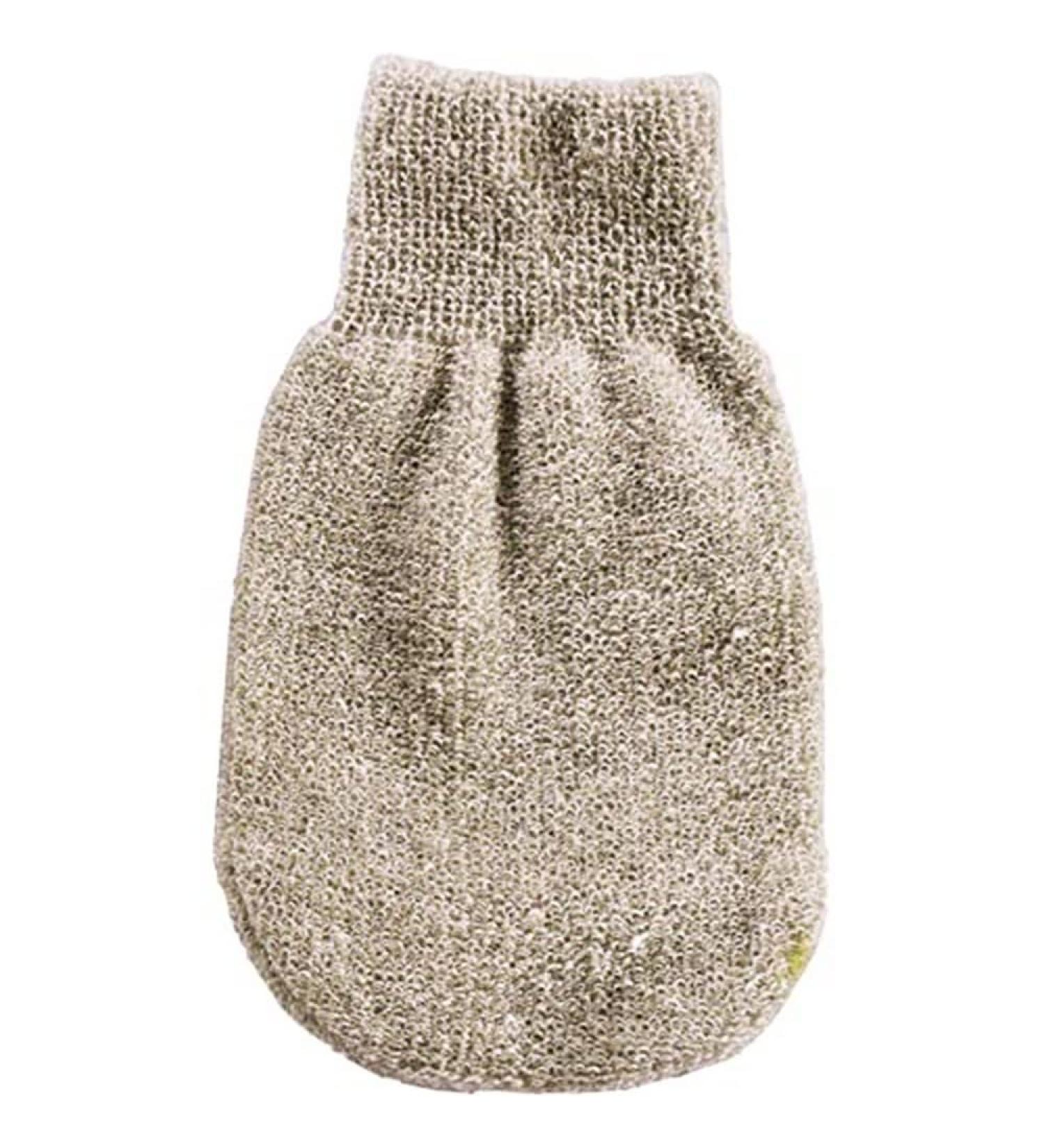 Loelle hemp peeling glove - 100 % natural & biological hemp peel sponge for deep cleaning pore and skin cleaning gentle removal of dead skin reusable - 1 piece Hemp Glove