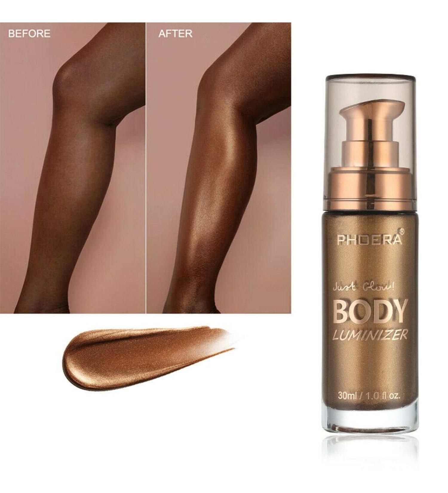 PHOERA Liquid Illuminator Shimmer Body Oil - 30ml (103 Glistening Bronze) - Buy Online on GoSupps.com