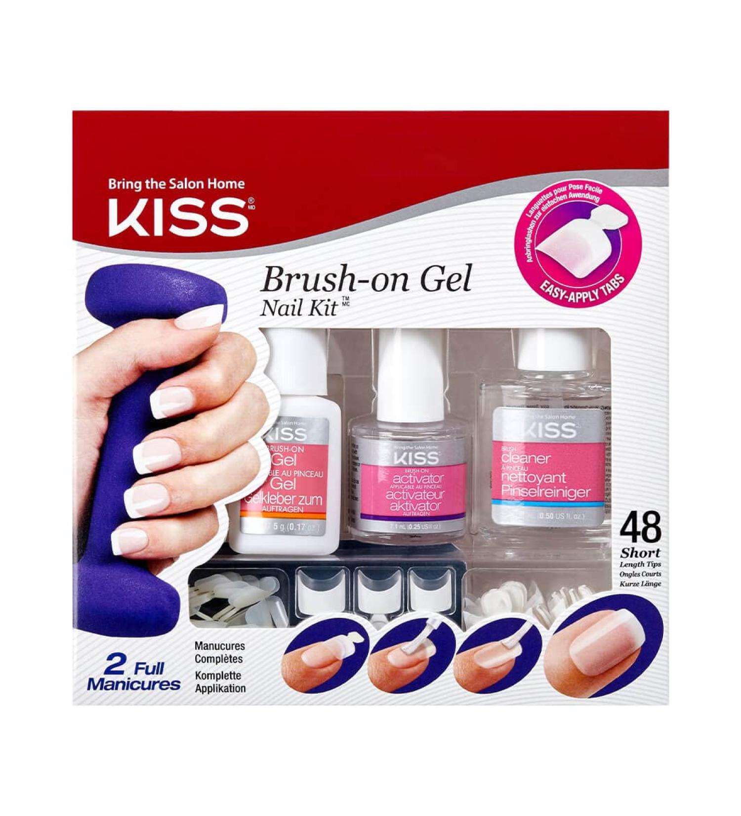 Kiss Brush-On Gel Nail Kit (KGLK01) - Easy Application for Salon-Quality Nails - Buy Online on GoSupps.com