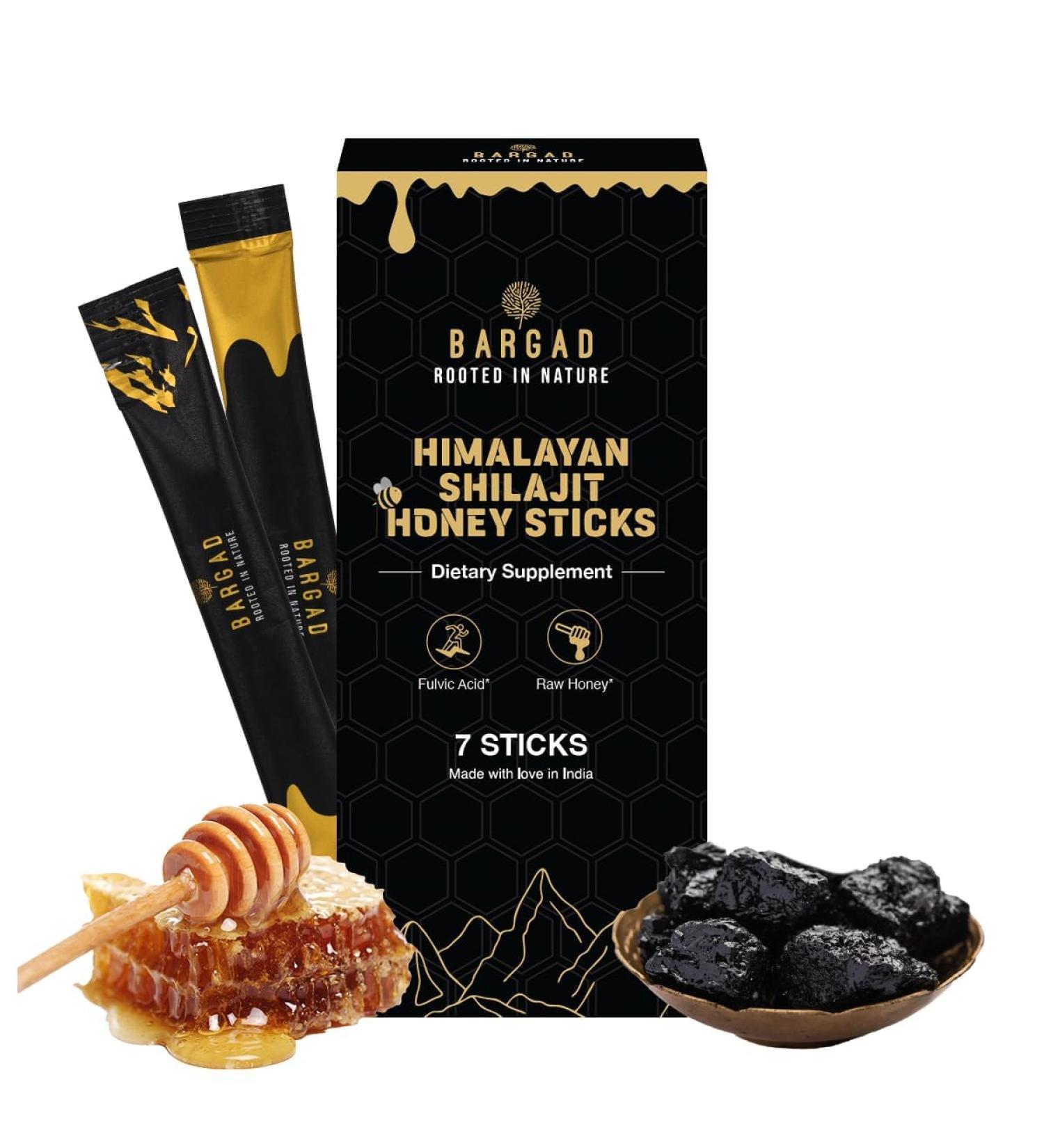 Pure Himalayan Shilajit Sticks with Organic Honey & Saffron (7 Count) | Easy Single Use Shilajit Sticks | Boosts Energy & Immunity with 85+ Trace Minerals 75%+ Fulvic Acid classic - Buy Online on GoSupps.com