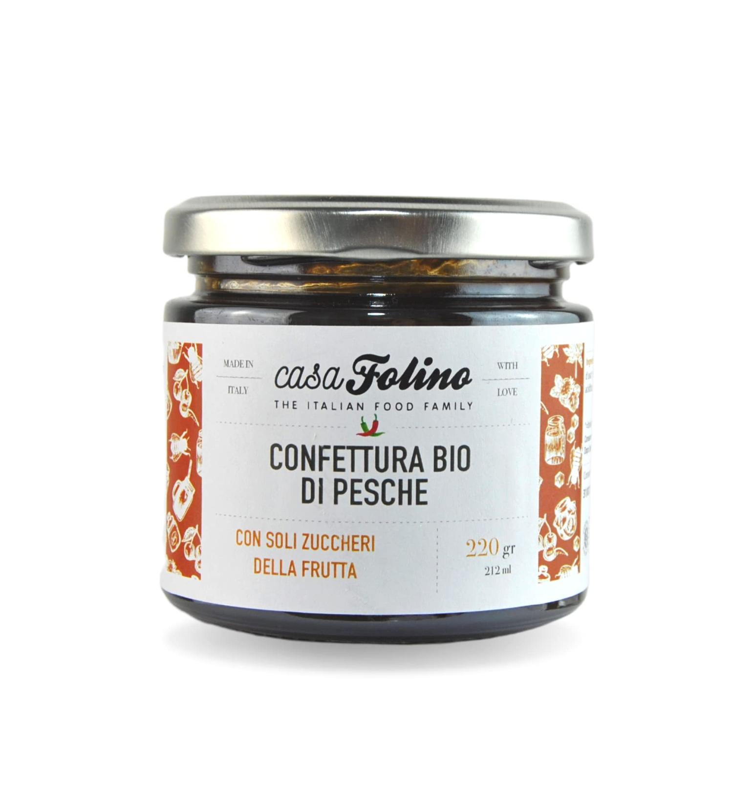 Extra Calabrian P che Jam 340 g - Casafolino - Confecture made with selected Italian fruits - Fabriqu in Italy. - Buy Online on GoSupps.com