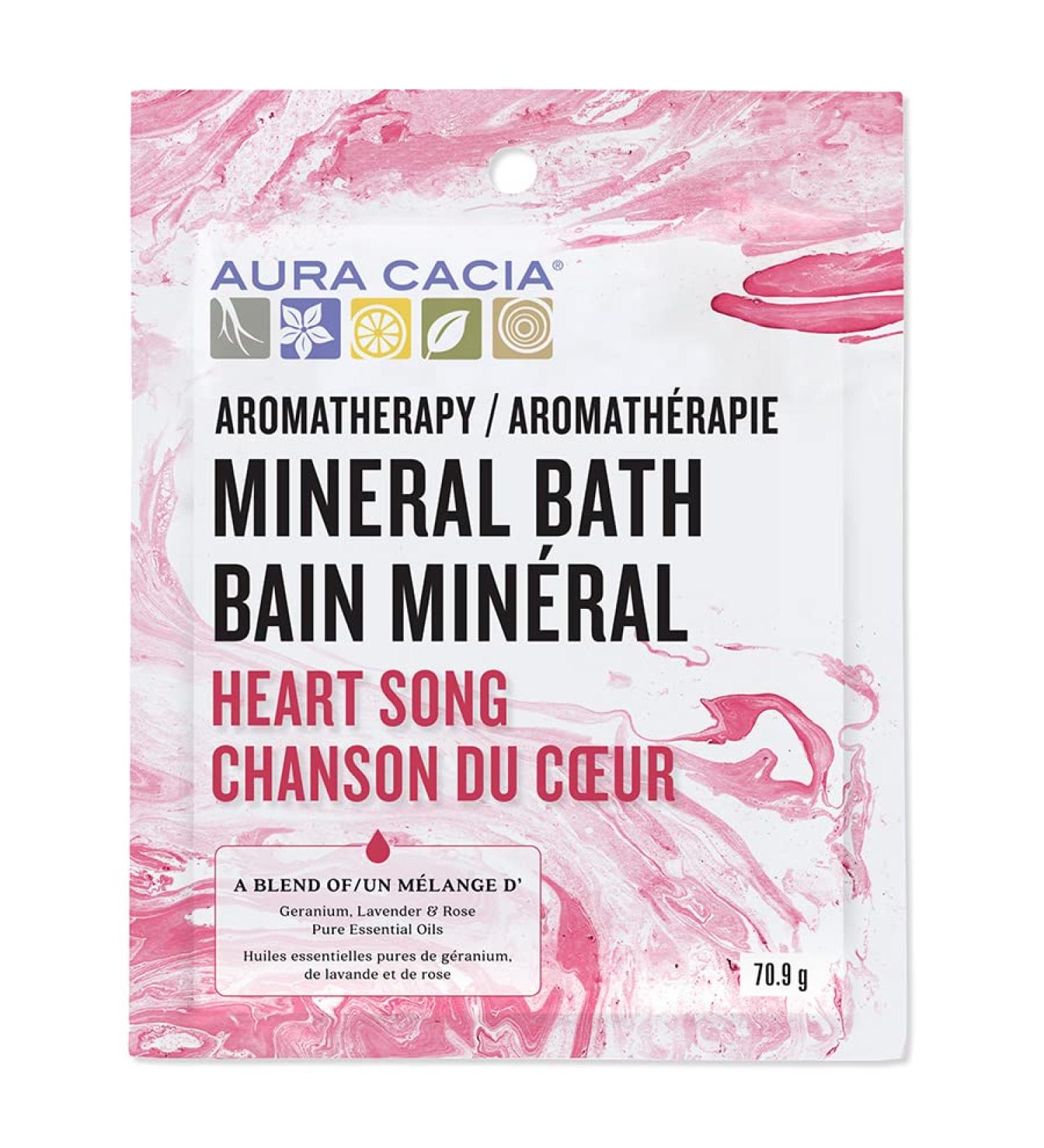 Aura Cacia Aromatherapy Heart Song Mineral Bath 70.9g Packet - Buy Online on GoSupps.com