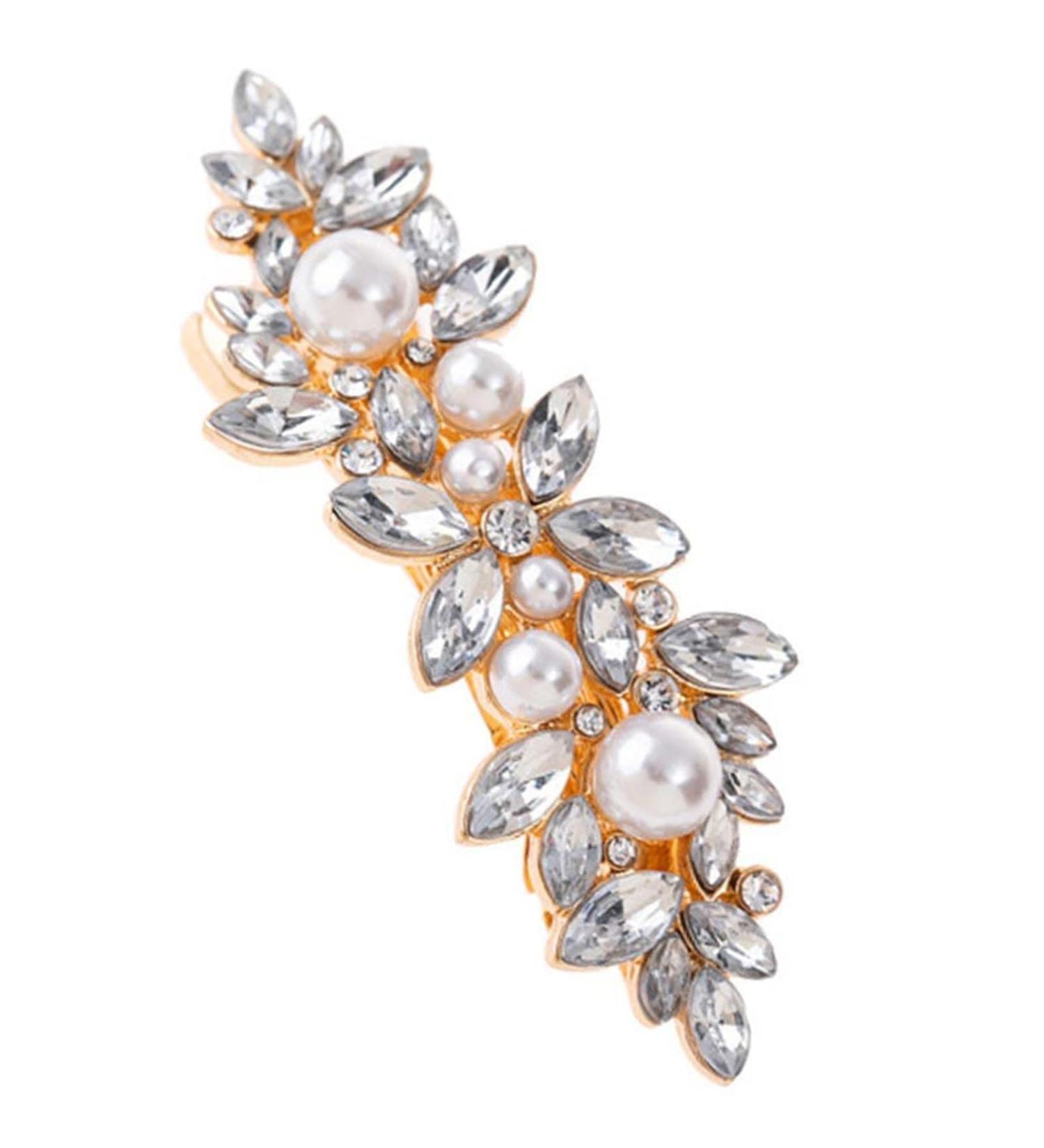 JYTDBCS Pearl Hair Barrette Crystal Pearl wedding hair accessories for women pearl hair pins pearl hair accessories pearl hair barrettes for women pearl hair pins - Buy Online on GoSupps.com