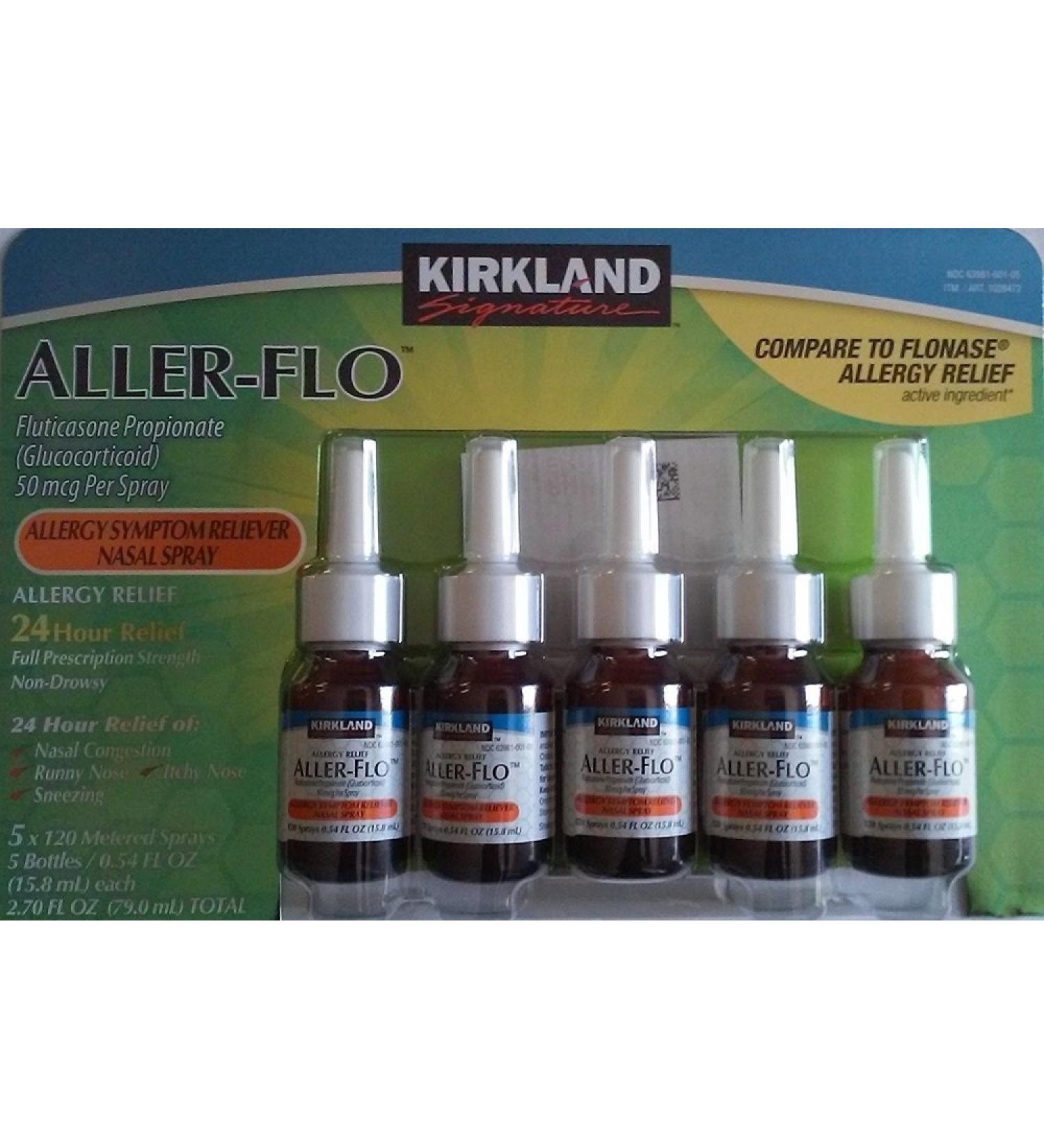 Kirkland Aller-Flo Fluticasone Propionate 10x120 Metered Sprays .54 Fl OZ - Allergy Relief - Buy Online on GoSupps.com