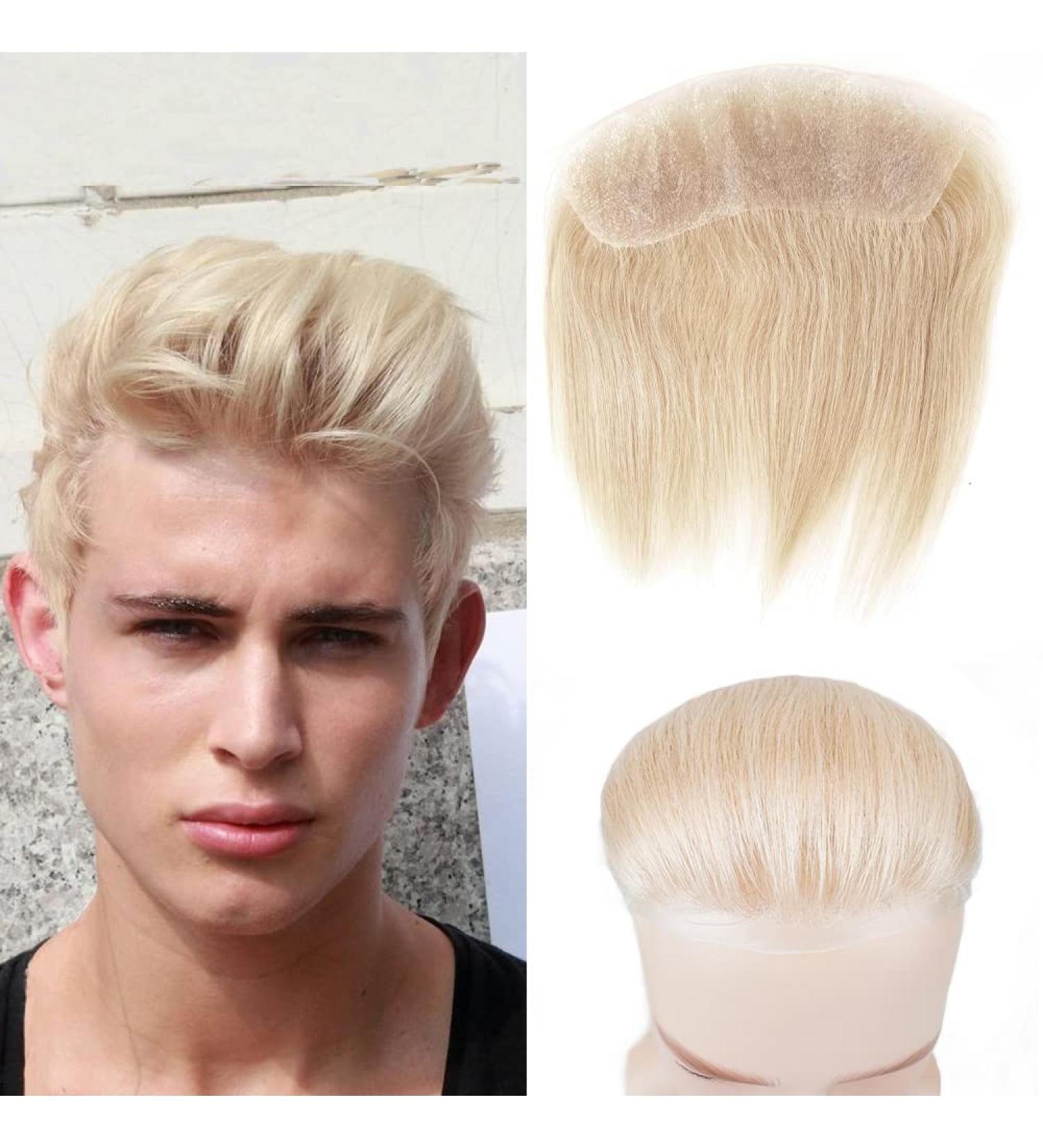 Lordhair 100% European Real Hair Toupet for Men - V-Loop Skin Light Blond 22# - 15.2x5.1cm International Shipping - Buy Online on GoSupps.com