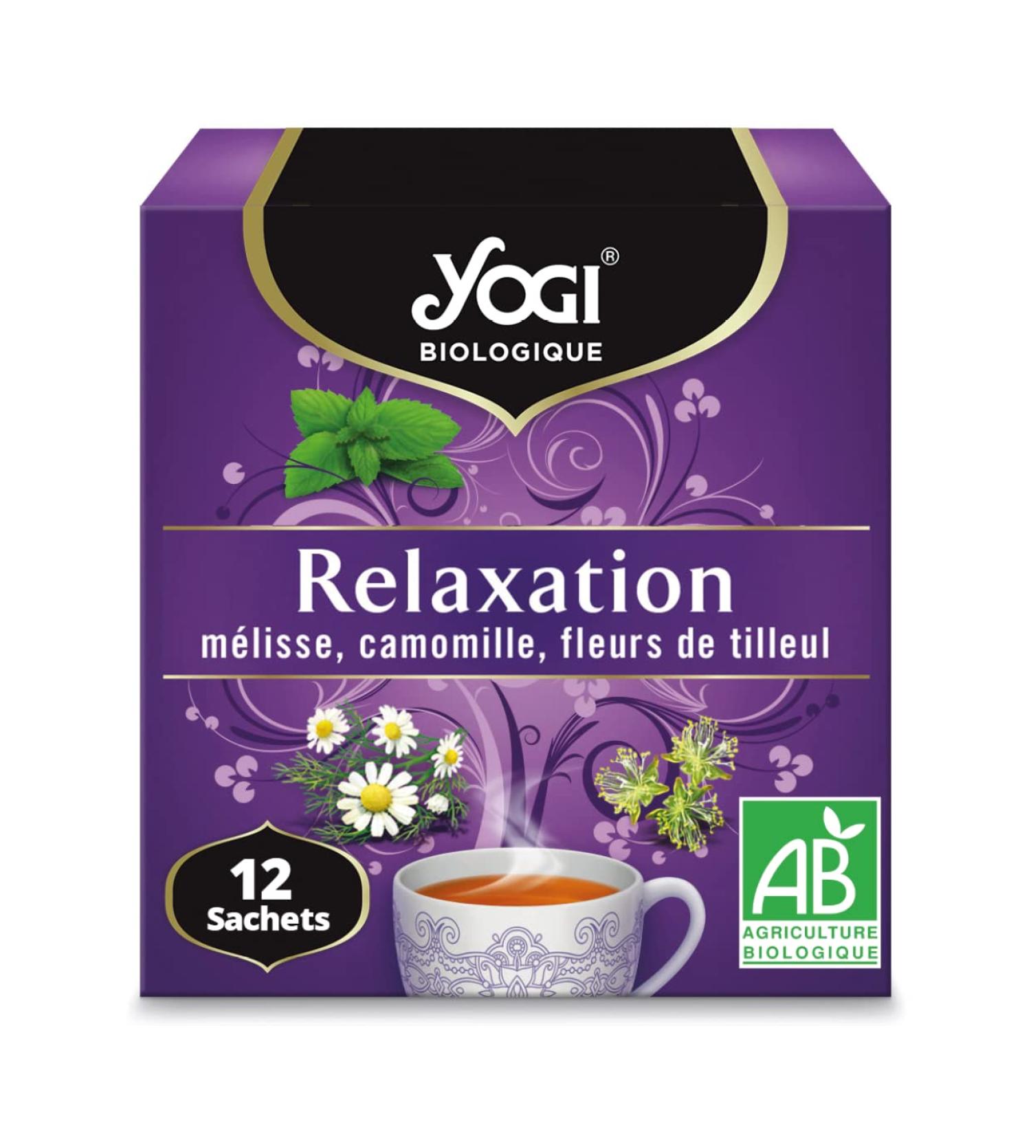  Yogi Yogi Organic Relaxation Infusion 100% Organic Melissa Chamomile and Linden Flowers 12 Heat Sealed Sachets without Staples 21.5 g 310811 - Buy Online on GoSupps.com