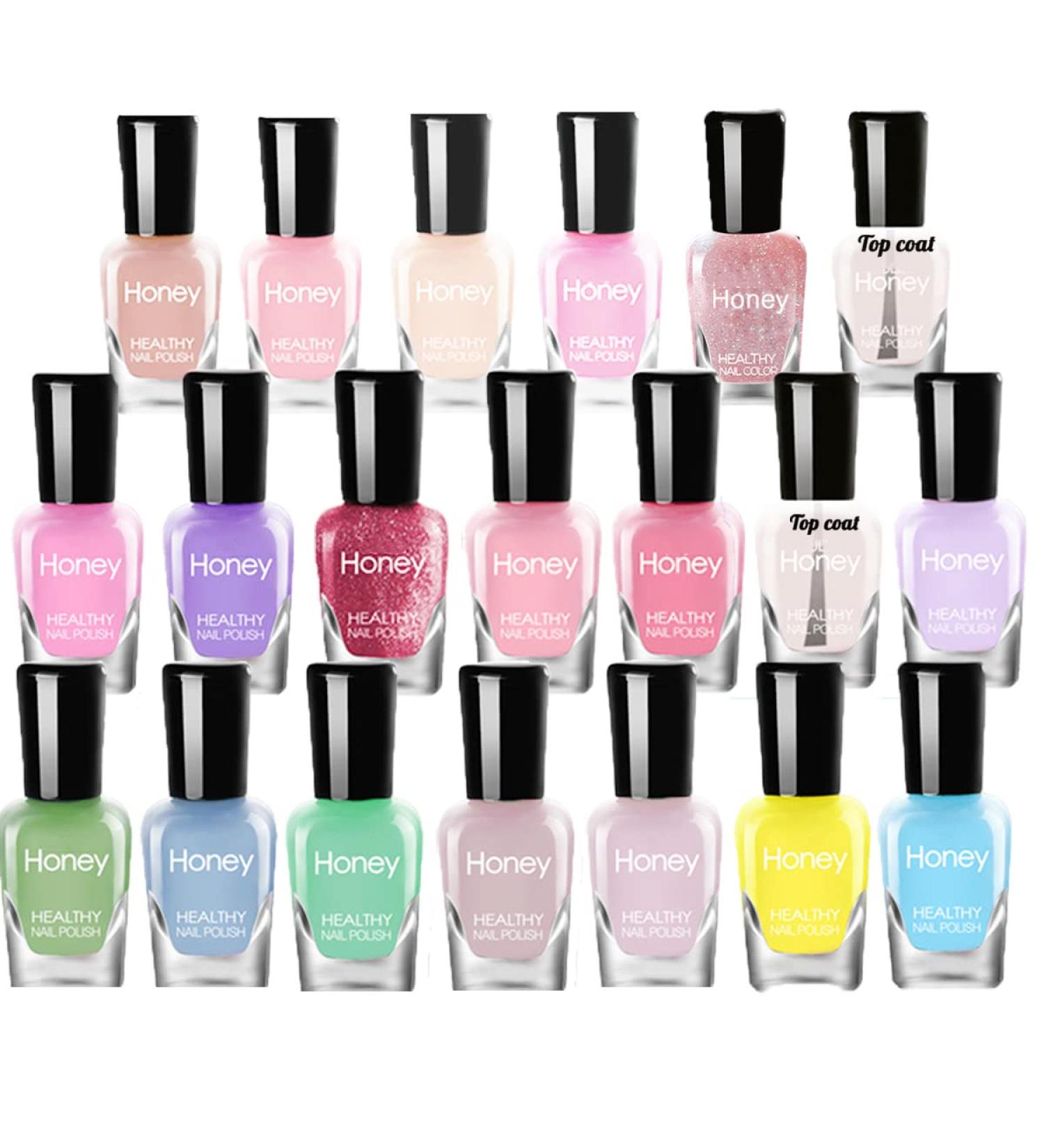 Non Toxic Easy Peel Off & Fast Dry Nail Polish Set- 20 Eco Friendly Water Based Colors for Women & Teens - Buy Online on GoSupps.com