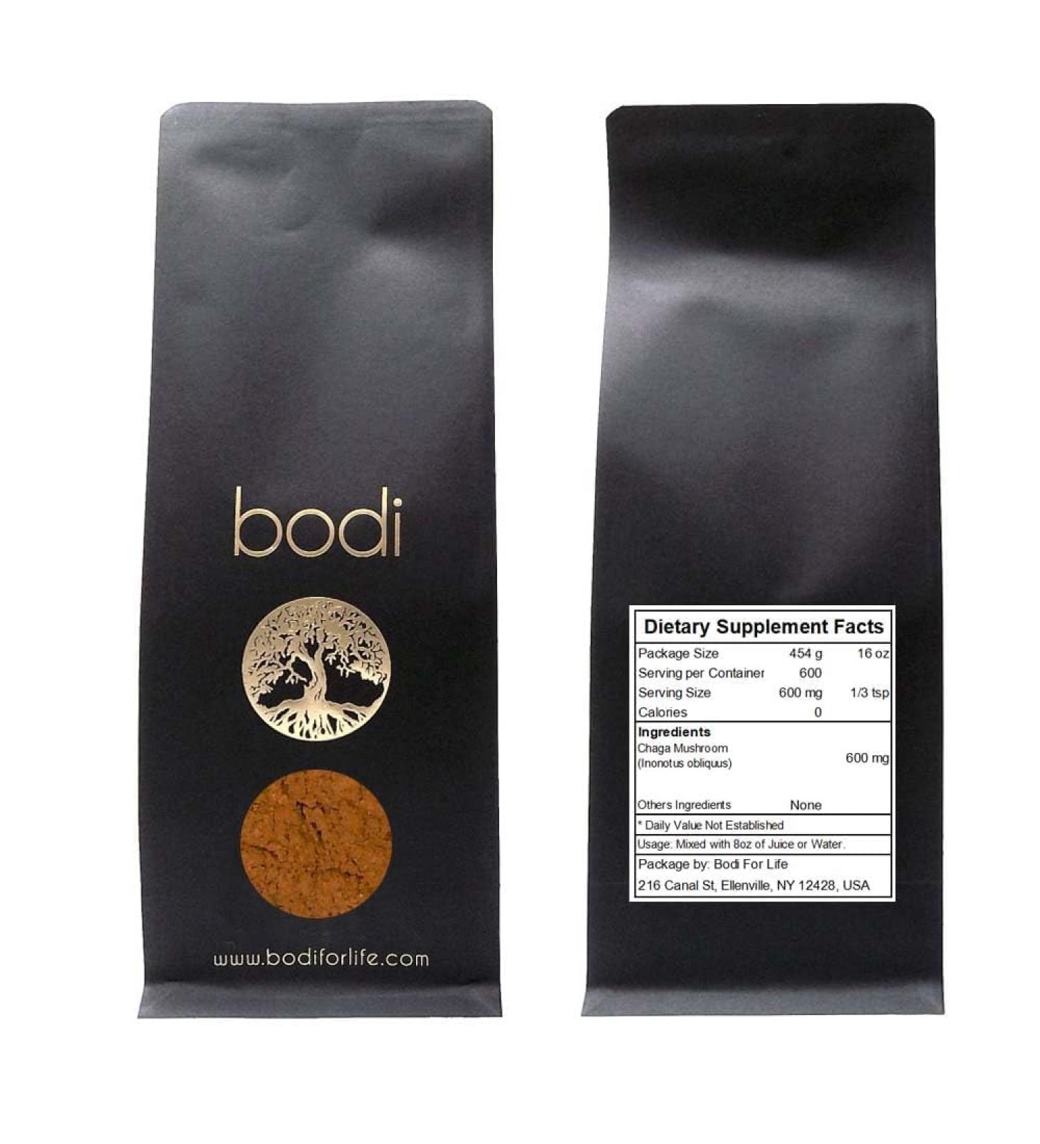 bodi : Chaga Mushroom Fine Powder | 2oz to 5lb | 100% Pure Natural Hand Crafted (16 oz) 16 Ounce