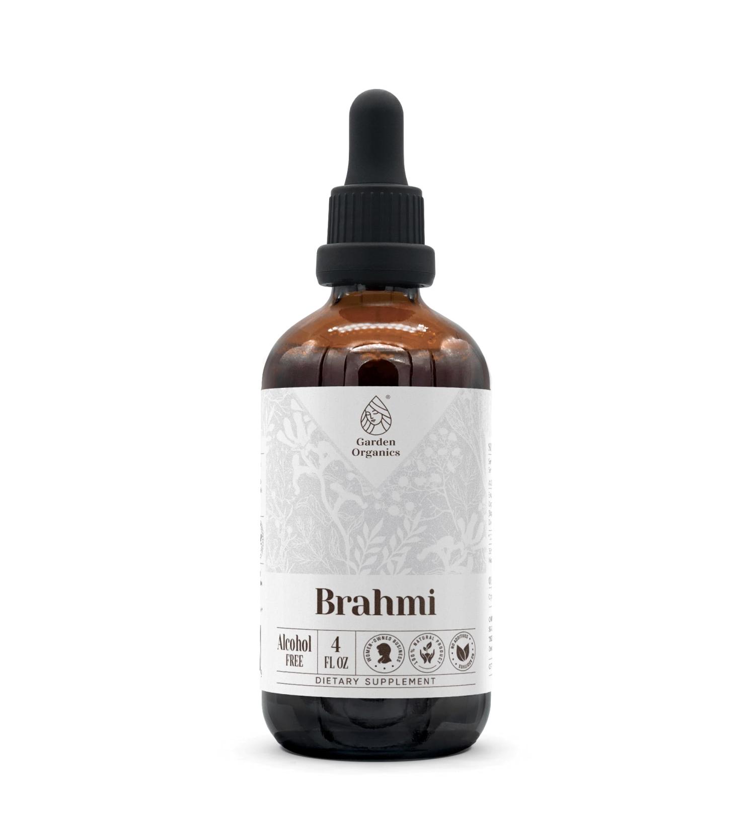 Brahmi Alcohol-Free Natural Tincture Extract, Immune System Booster, Liquid Drops Made from 100% Brahmi (Bacopa monnieri) Dried Herb (4 fl oz) 4 Fl Oz (Pack of 1) - Buy Online on GoSupps.com