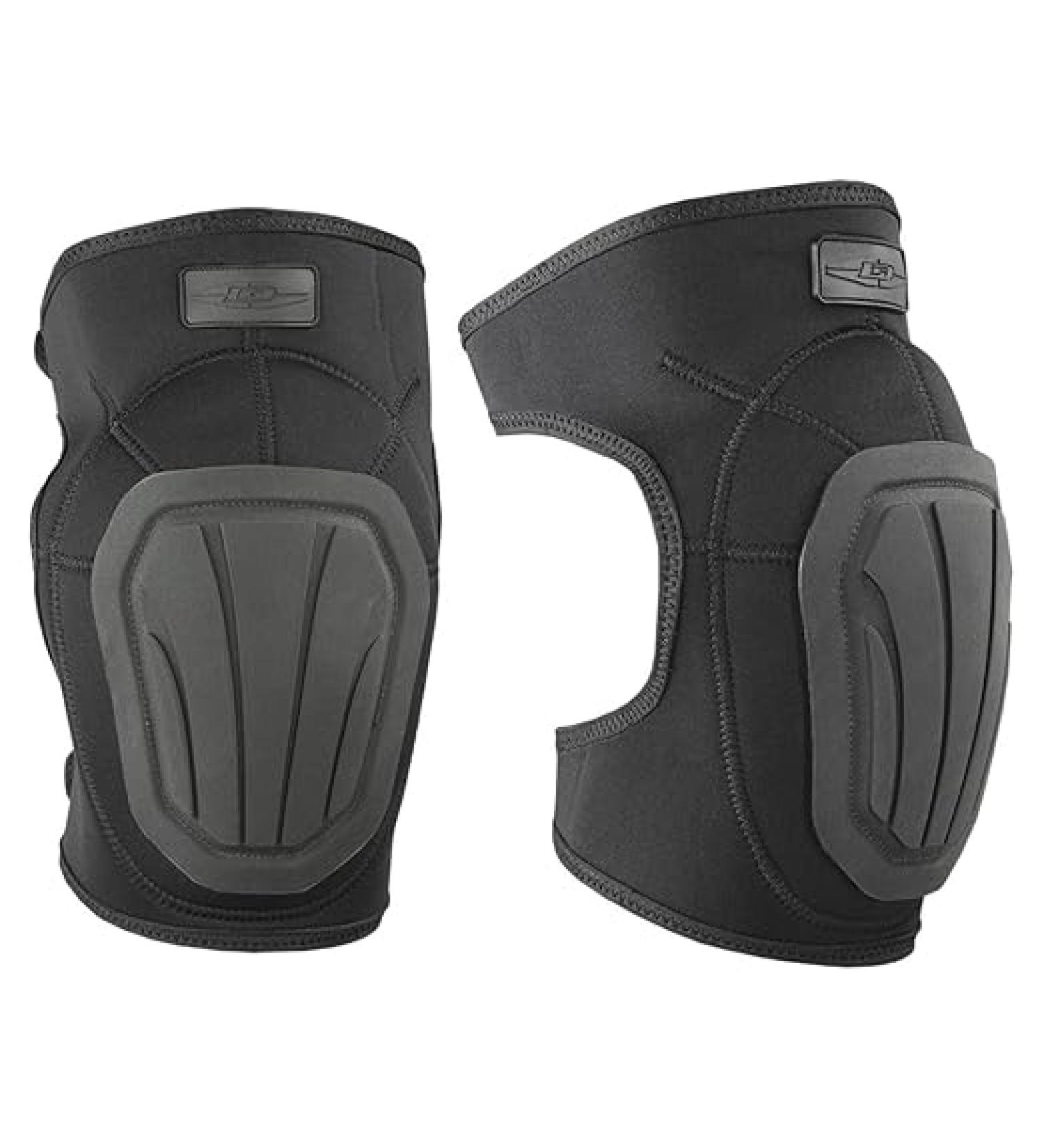 DNKPB Imperial Neoprene KNEE PADS - Reinforced Non-Slip Trion-X Caps Secure Fit Shock Absorbing (One Size Black)