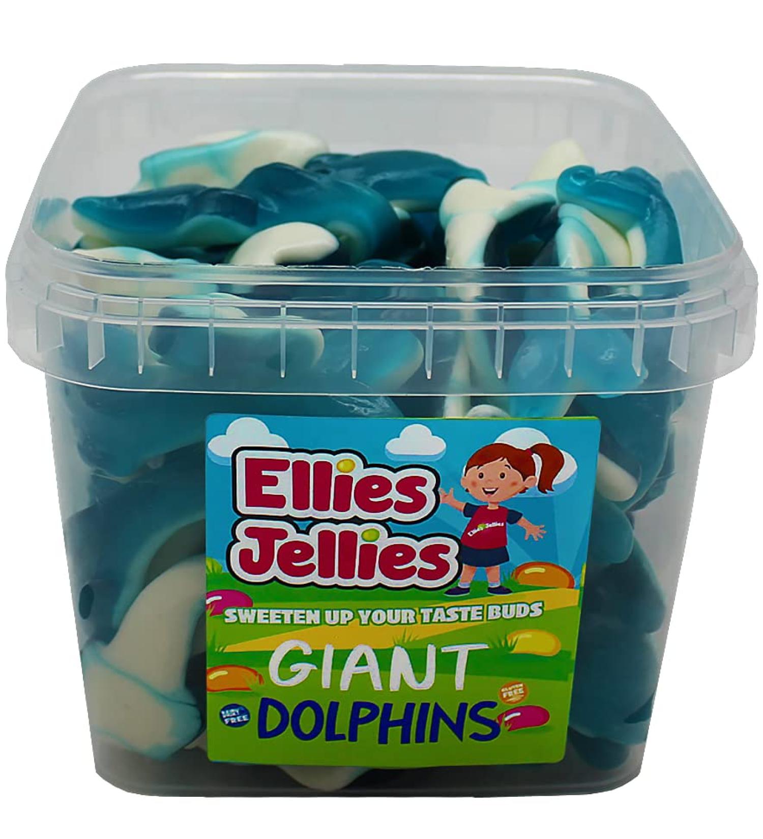 Ellies Jellies Giant Dolphins 826g Square Tub