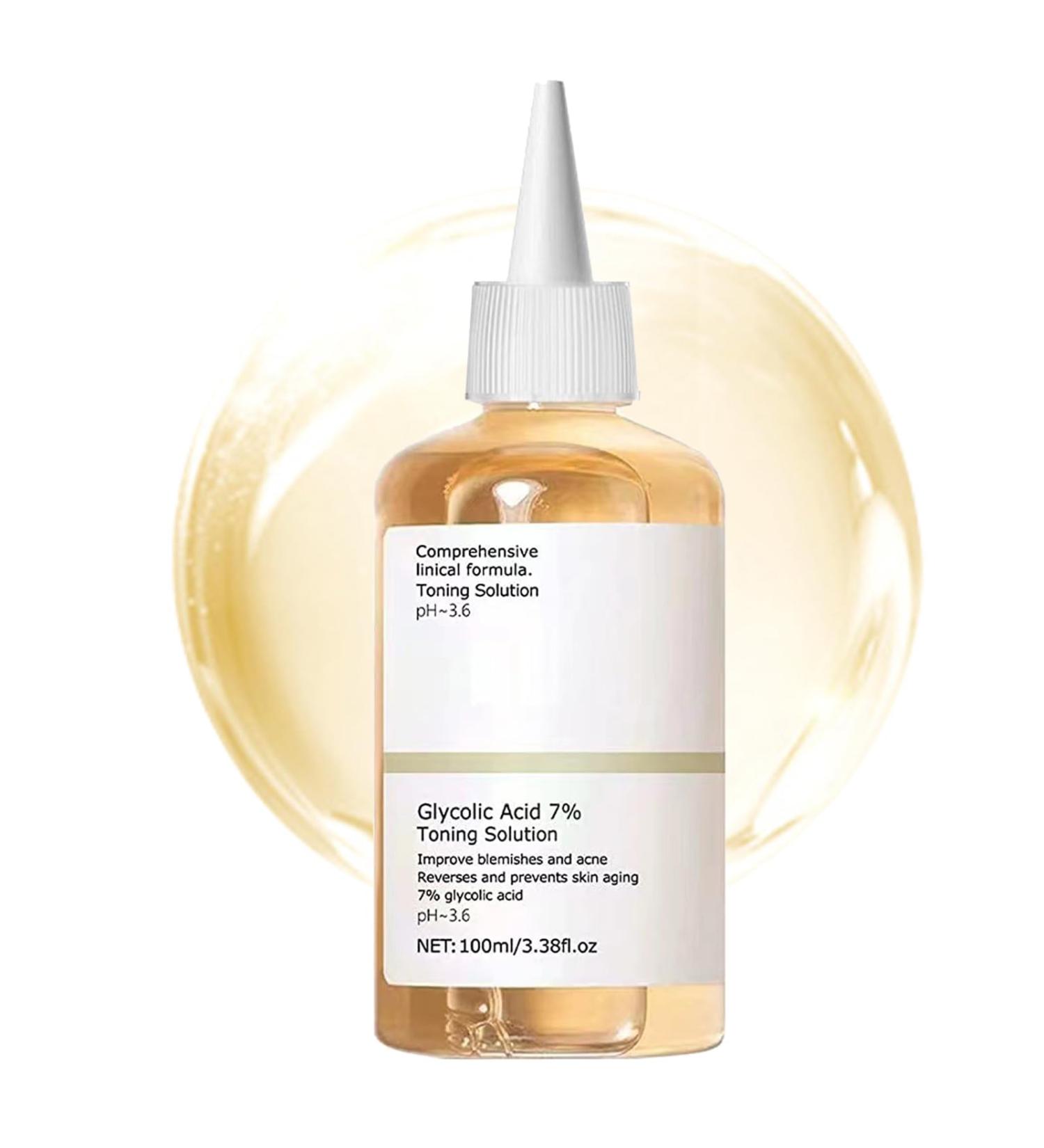 Glycolic Acid Toner Repair Acne & Anti Aging Face Toner Glycolic Acid 7% Dark Spot Remover Pore Treatment Improve Blemishes for Blemishes and Acne for Combination and Oily Skin 100ml - Buy Online on GoSupps.com