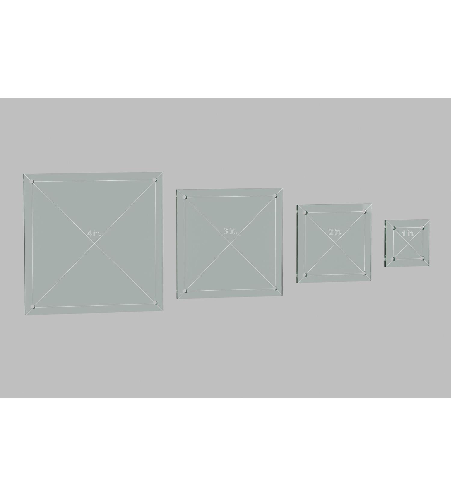 Square Quilting Template Set - 4, 3, 2, 1 with 1/4 Seam Allowance - Precision Quilting Tools - Buy Online on GoSupps.com