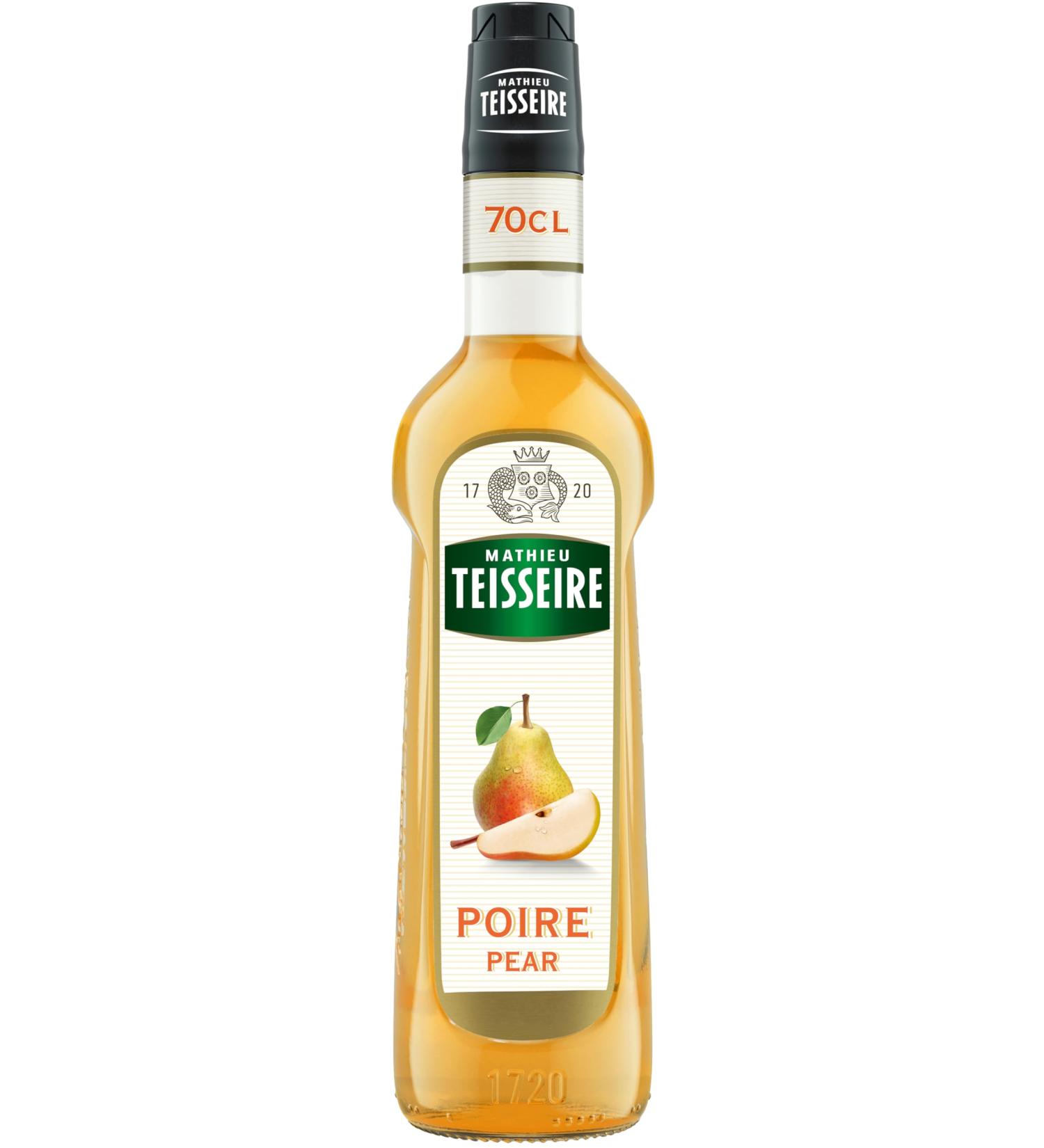 Mathieu Teisseire Pear Syrup for drinks beers ciders lemonades soft drinks teas cocktails with or without alcohol bot - Buy Online on GoSupps.com