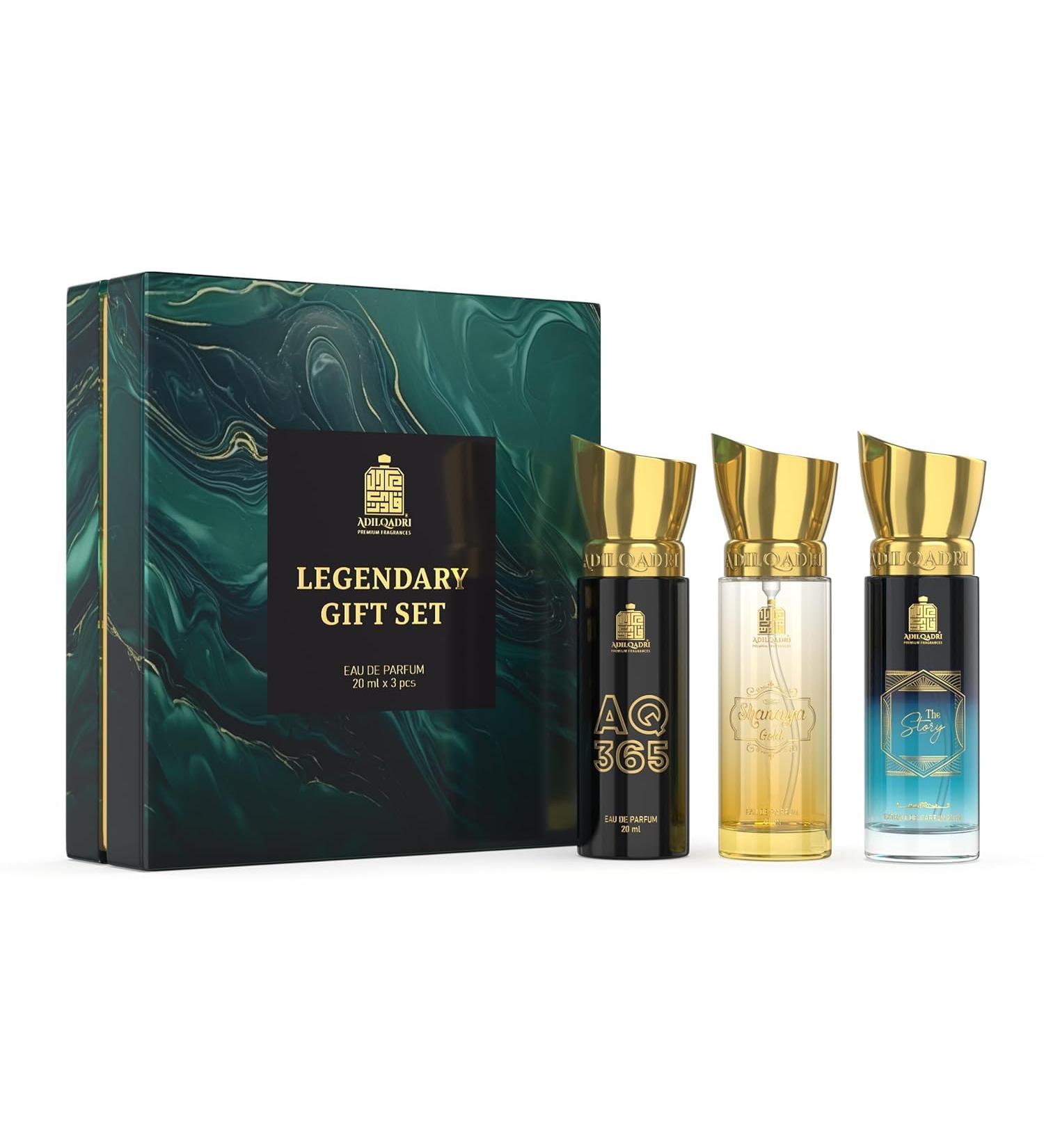 Legendary Perfume Gift Set for Men & Women | Long-Lasting Eau de Parfum | Fruity Arabic & French Blend | Gift Hamper for Him & Her | Combo Pack (3 x 20ML) - Buy Online on GoSupps.com