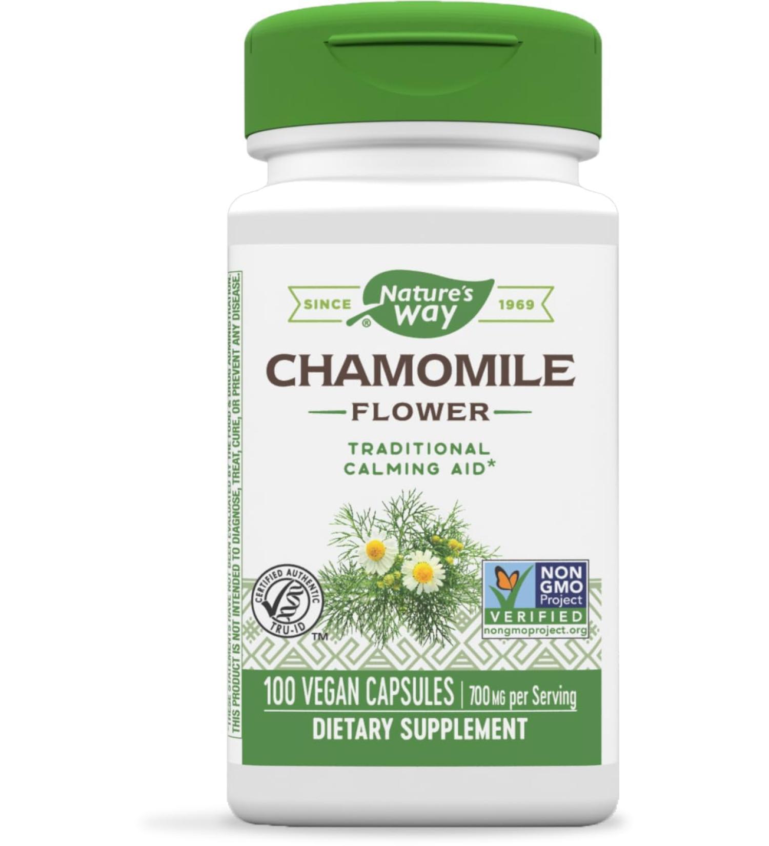 Nature's Way Chamomile Flowers 100 Veg Caps Packaging may vary - Buy Online on GoSupps.com