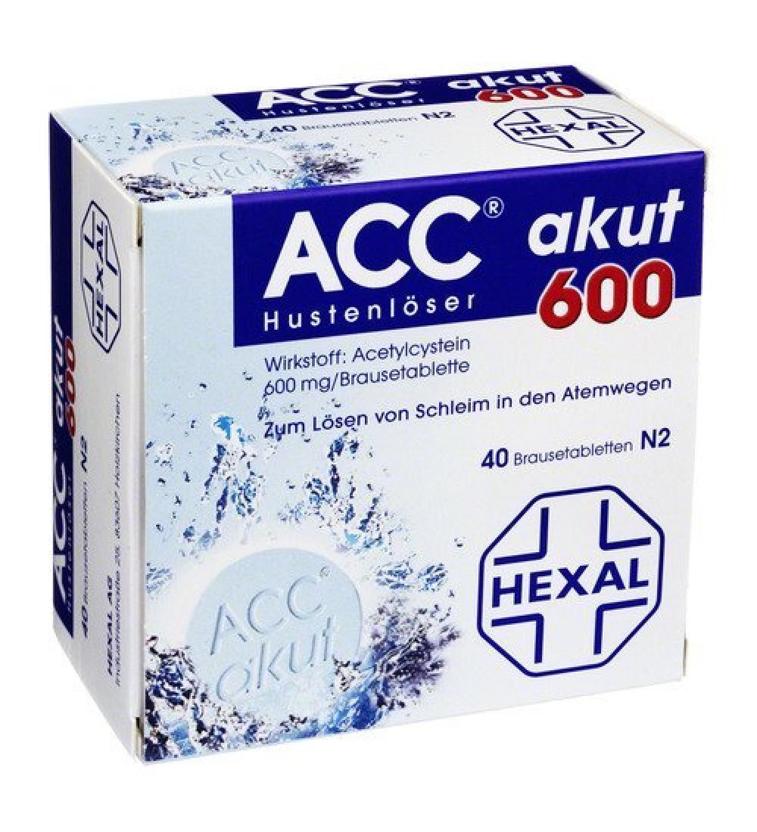 ACC acute 600 mg cough expectorant effervescent tablets by ACC