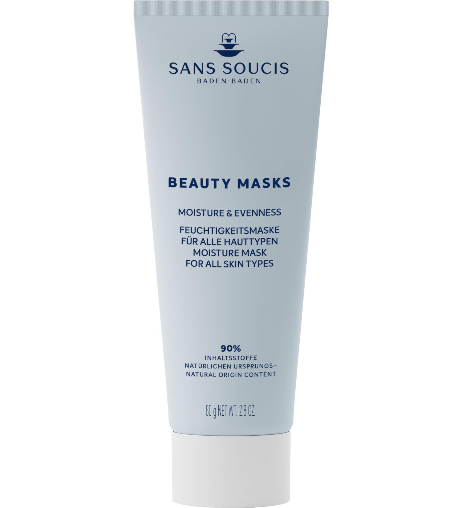  SANS SOUCIS BADEN-BADEN Sans Soucis Beauty Masks Moisture & Evenness Hydrating Mask 75ml - Vegan - Facial Care Mask with Hyaluronic Acid Niacinamide and Thermal Water - Face Mask for All Skin Types - Buy Online on GoSupps.com