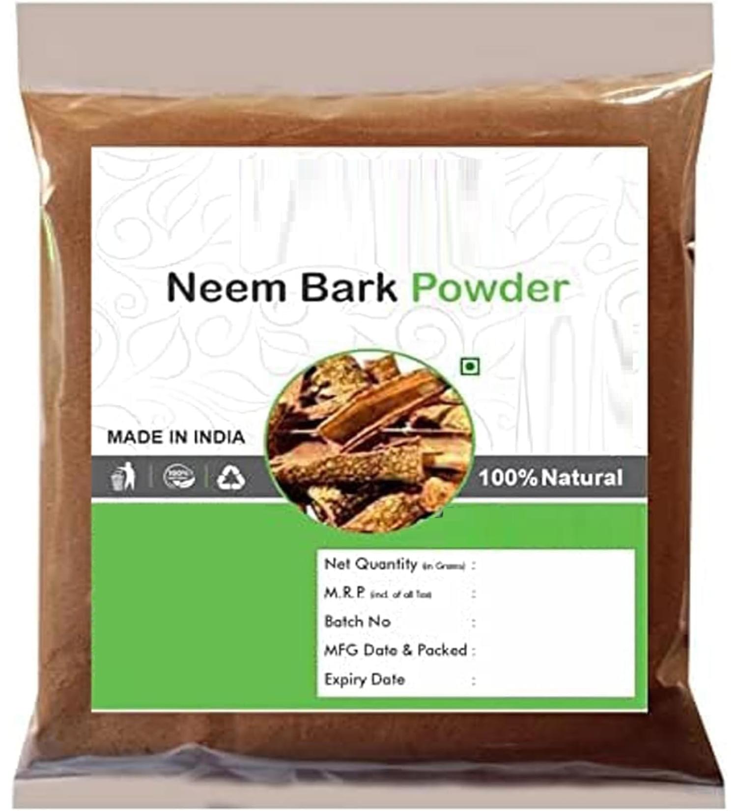 MI Neem Bark Powder Neem Chhal Powder Useful in Tiredness Skin Diseases Vitamin Supplement 100gm - Buy Online on GoSupps.com