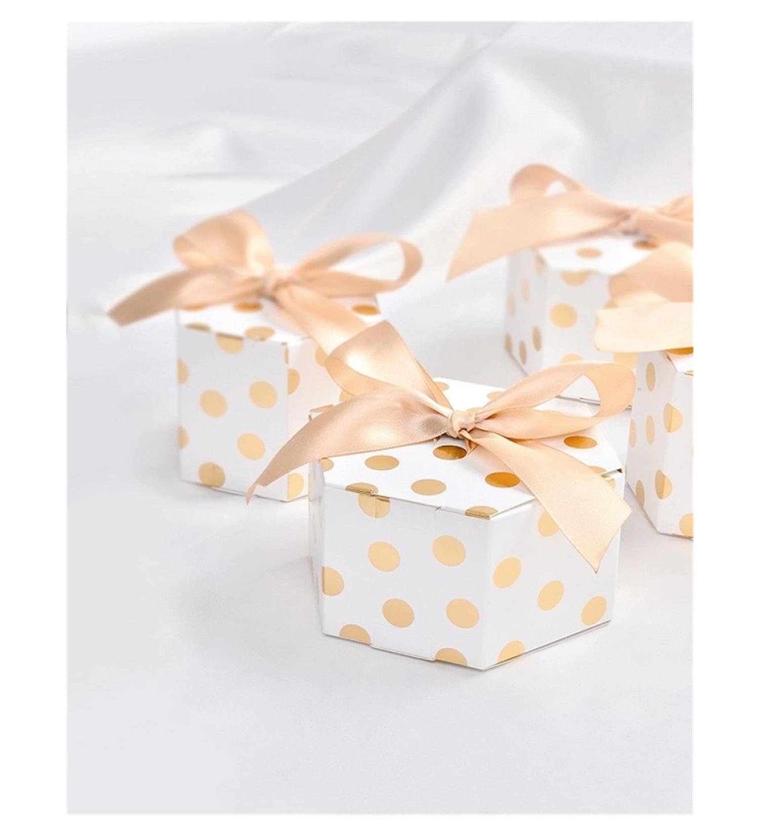 Candy Box Chocolate Packaging Polka Dot Design Ribbon Candy Wedding Party Decoration Supplies Packaging Box (Gift Bag Size : 100pcs Size : 6 x 8 cm) (Color : 10.5 X 5.5 Cm Size : 50pcs) - Buy Online on GoSupps.com
