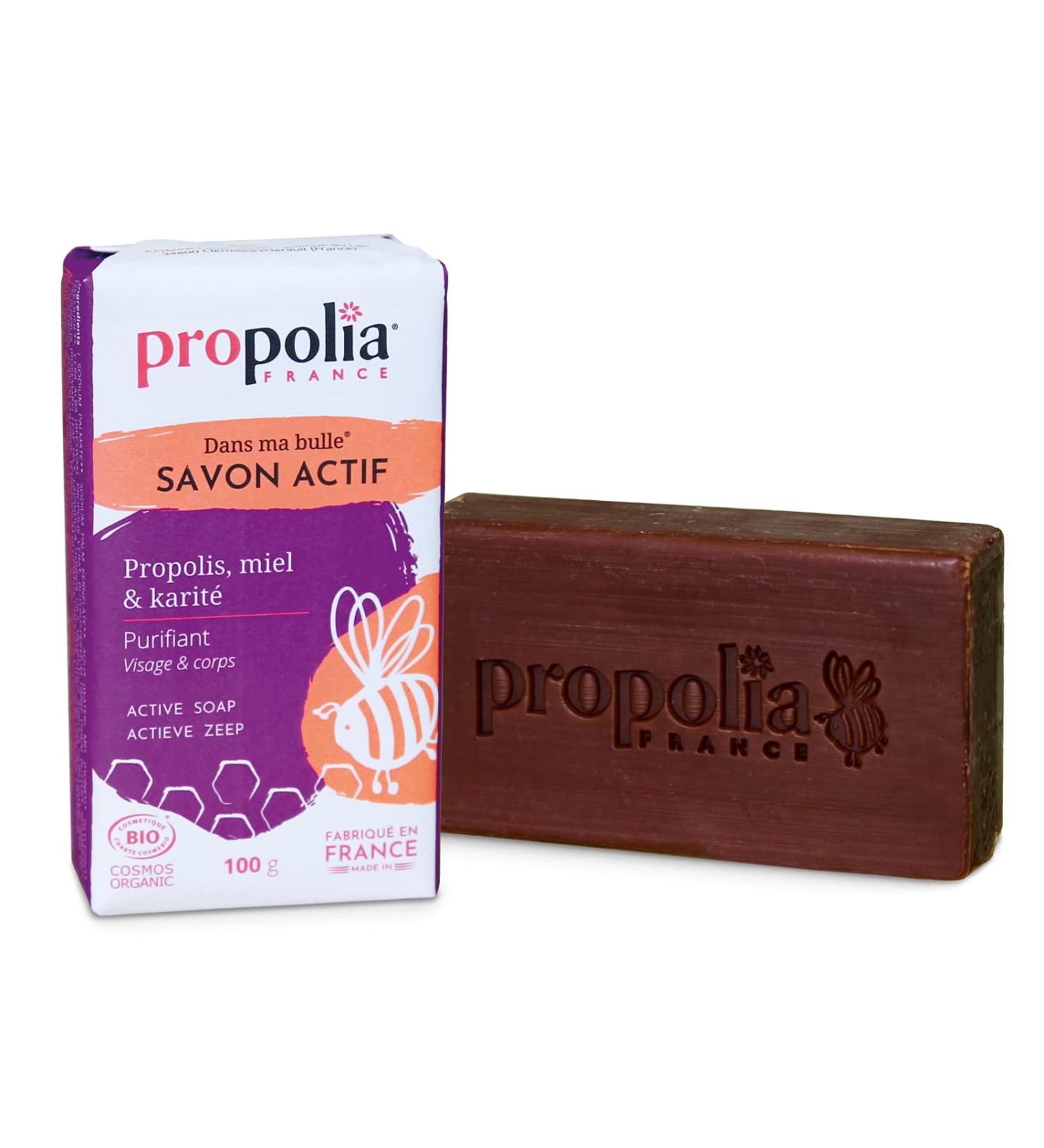  Propolia PROPOLIA - Organic - Active Soap - Face & Body - Propolis Honey & Shea - Children and Adults - For all skin types - Made in France - 100g bread - Buy Online on GoSupps.com