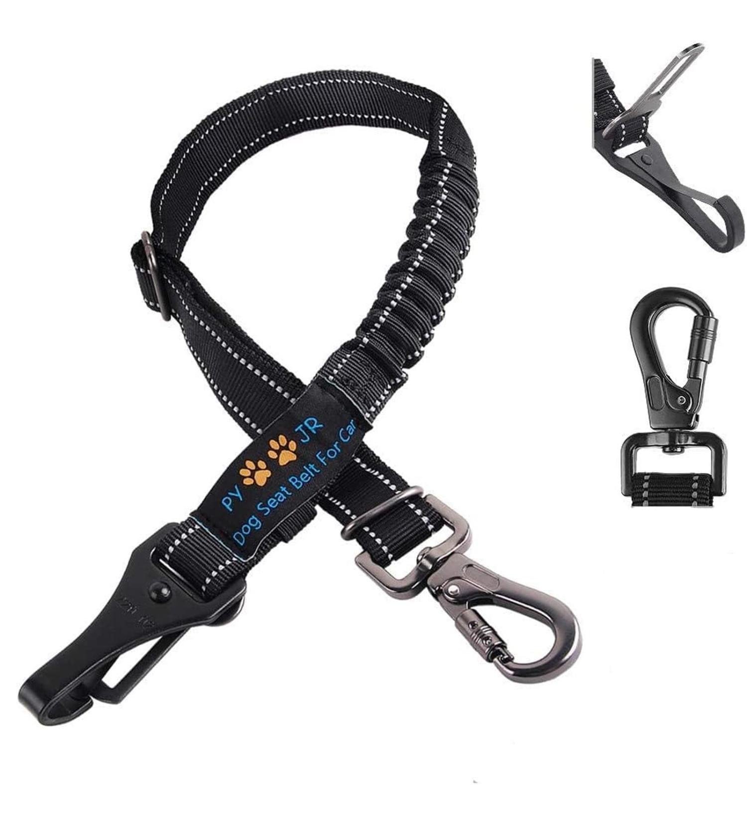 3-in-1 Dog Seat Belt for Car | Adjustable & Elastic Jerk Damping | Universal Fit for All Dog Breeds & Car Types - Buy Online on GoSupps.com