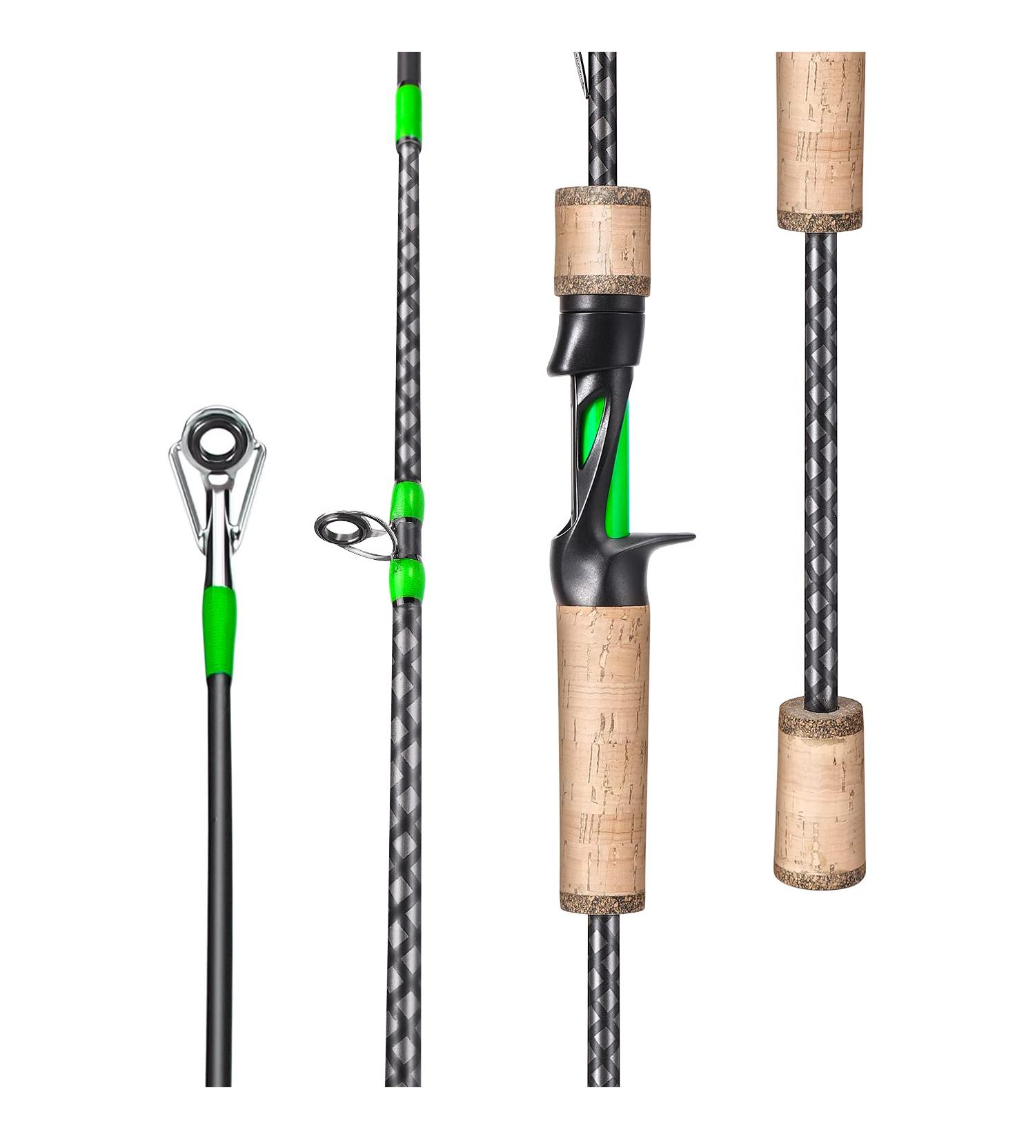 Soougayilang 2.1m Graphite Spinning Rods - Lightweight Cork Handle Fishing Rods for Pike Perch Trout | Sweetwater & Saltwater - Buy Online on GoSupps.com
